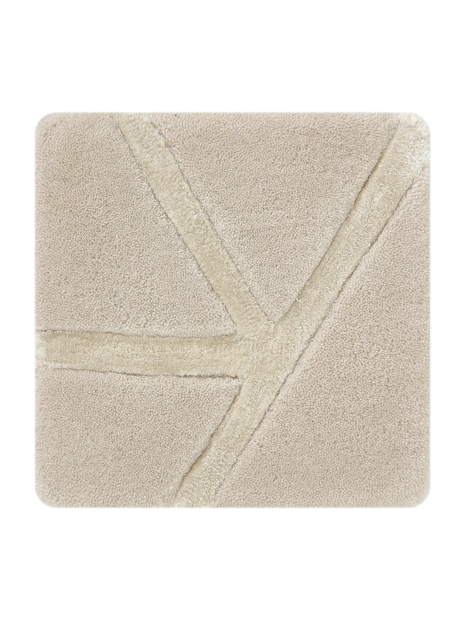 Teppich Gary aus 80% Wolle, 20% Lyocell (Tencel™) in Beige von benuta Finest