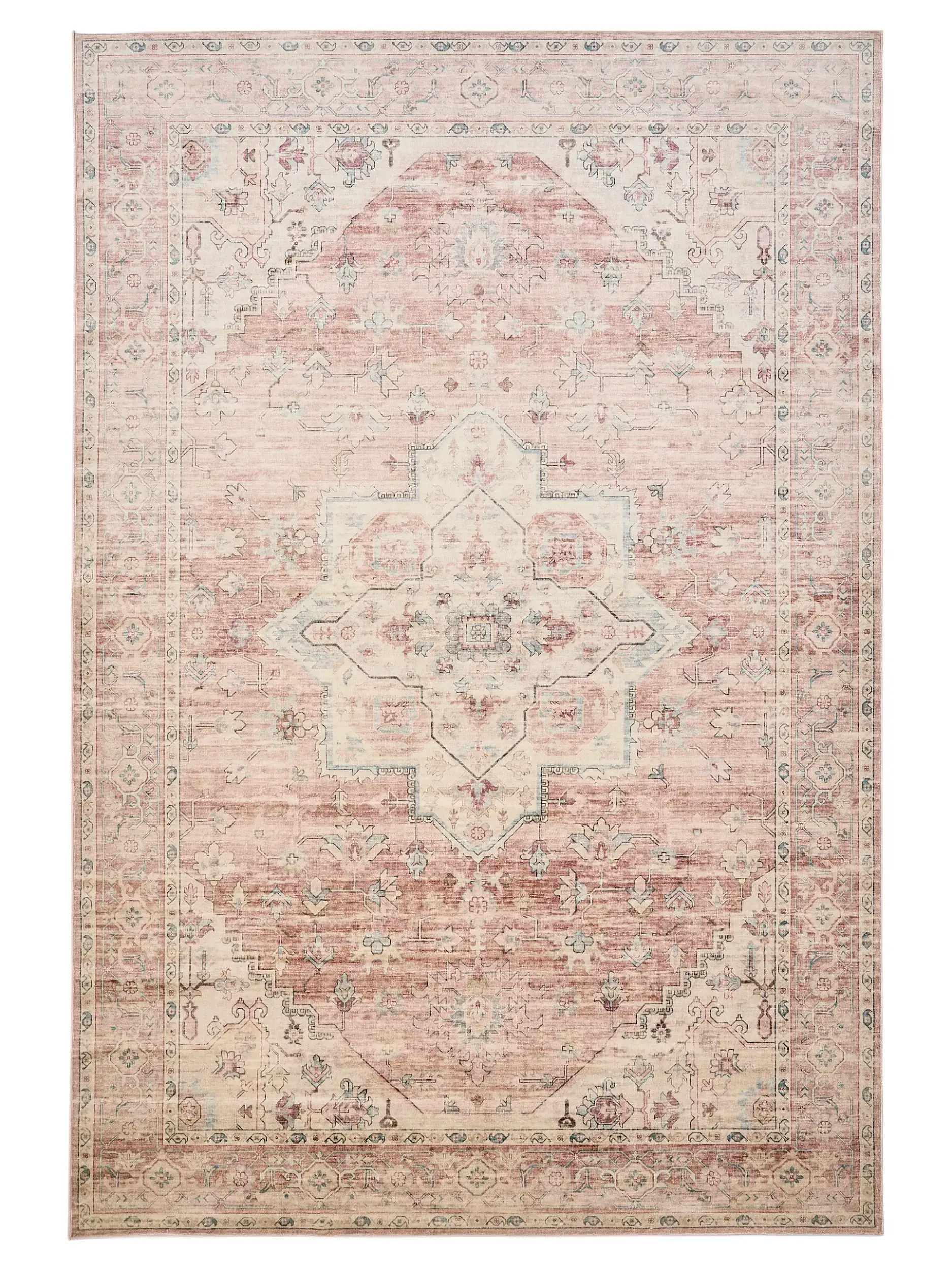 Matto 100% Polyestera värissä Rosa 100% Polyester korkealla nukalla merkiltä benuta Nest
