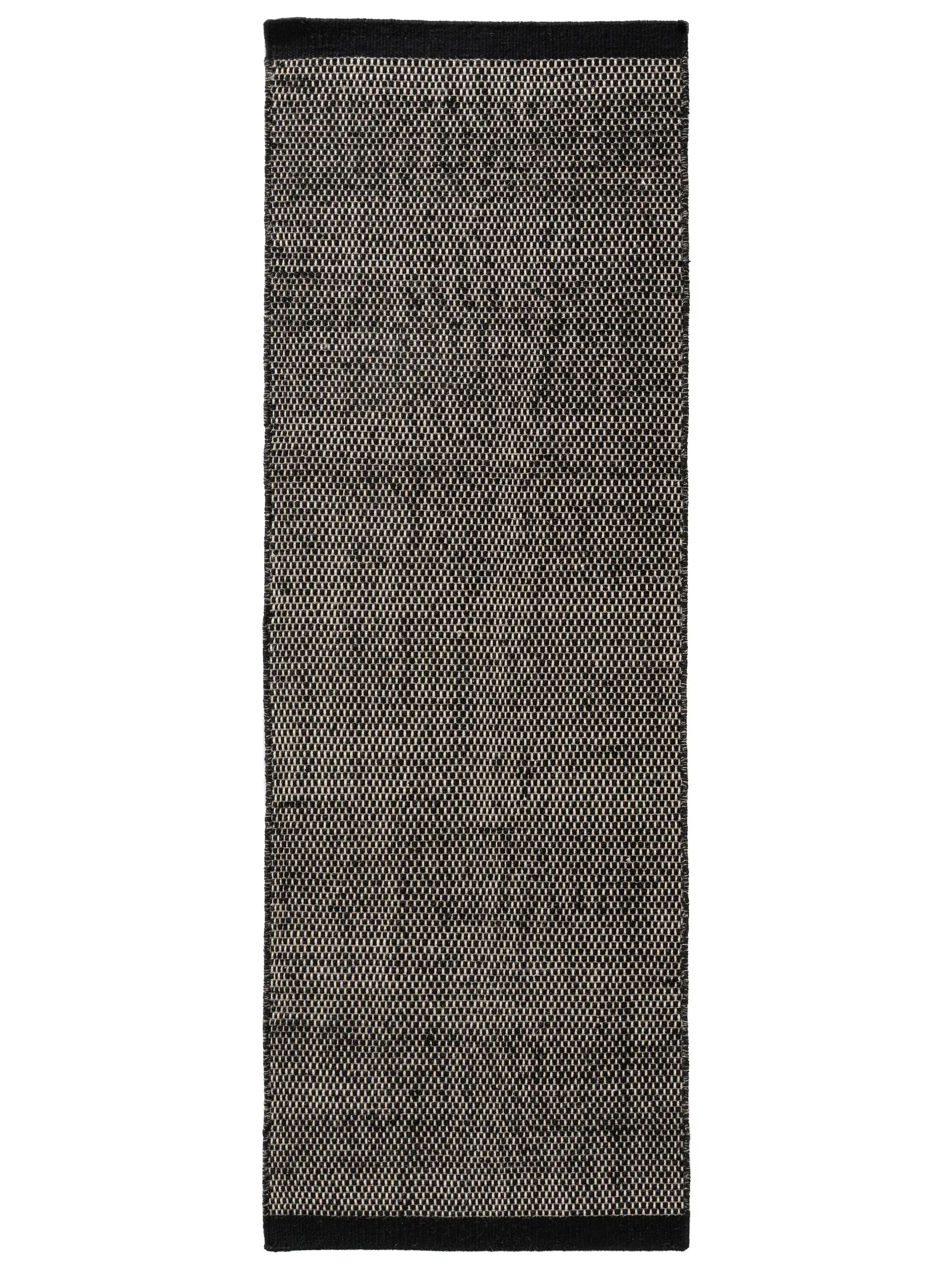 Rug made of 80% Wolle, 20% Baumwolle in Schwarz/Weiß with a 80% Wolle, 20% Baumwolle high pile by benuta Pure