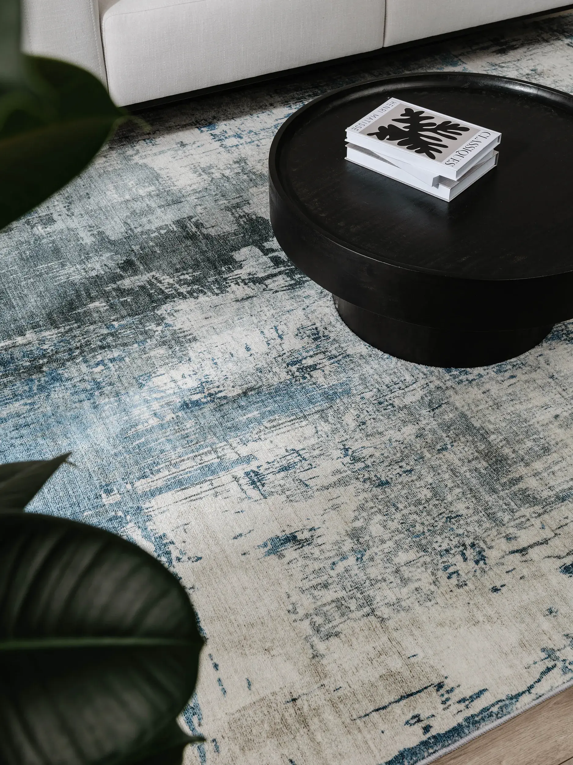 Teppich aus 100% Polyester in Blau mit 100% Polyester hohem Flor von benuta Pop