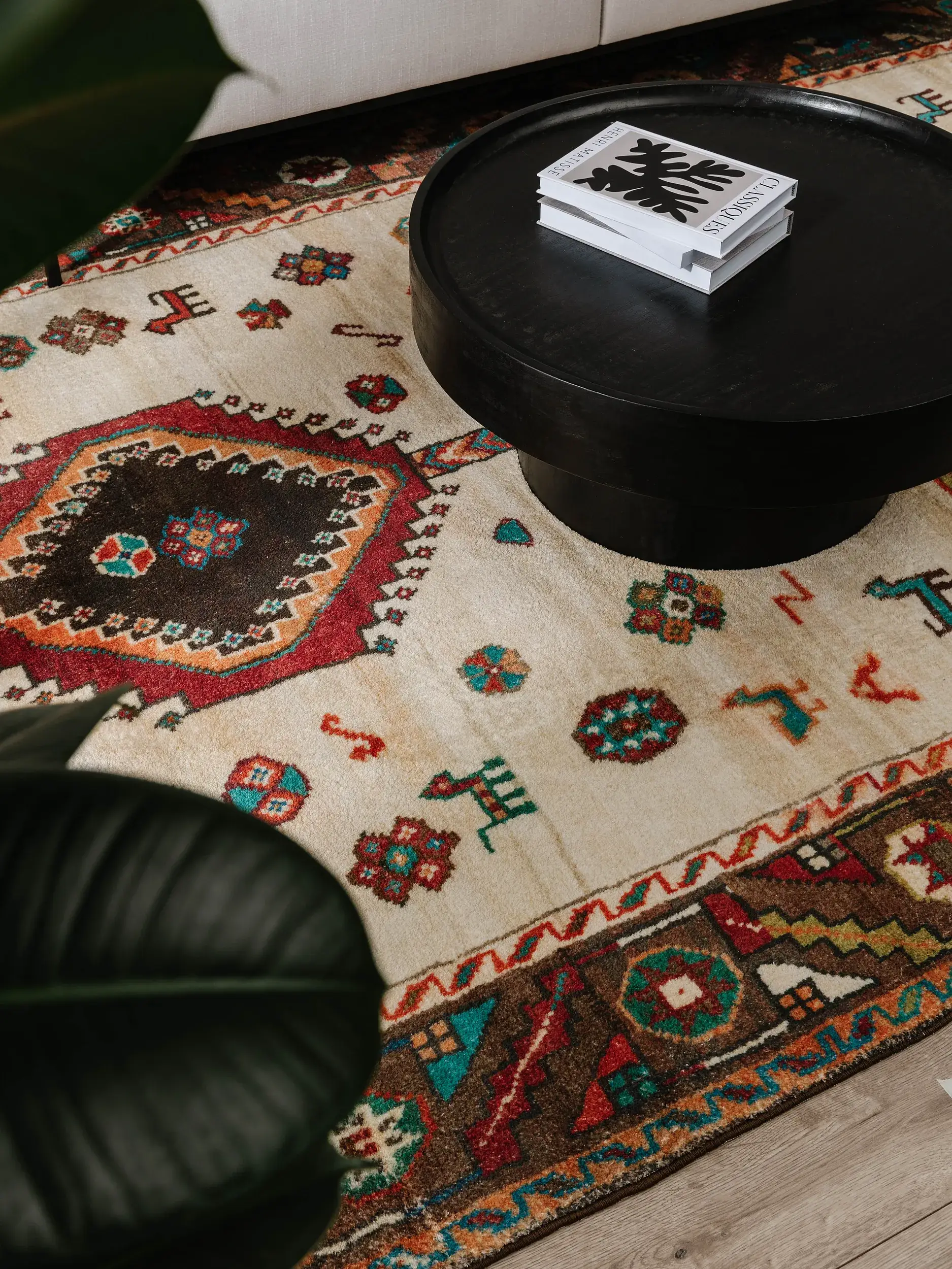 Rug made of 100% Polyester in Beige with a 100% Polyester high pile by benuta