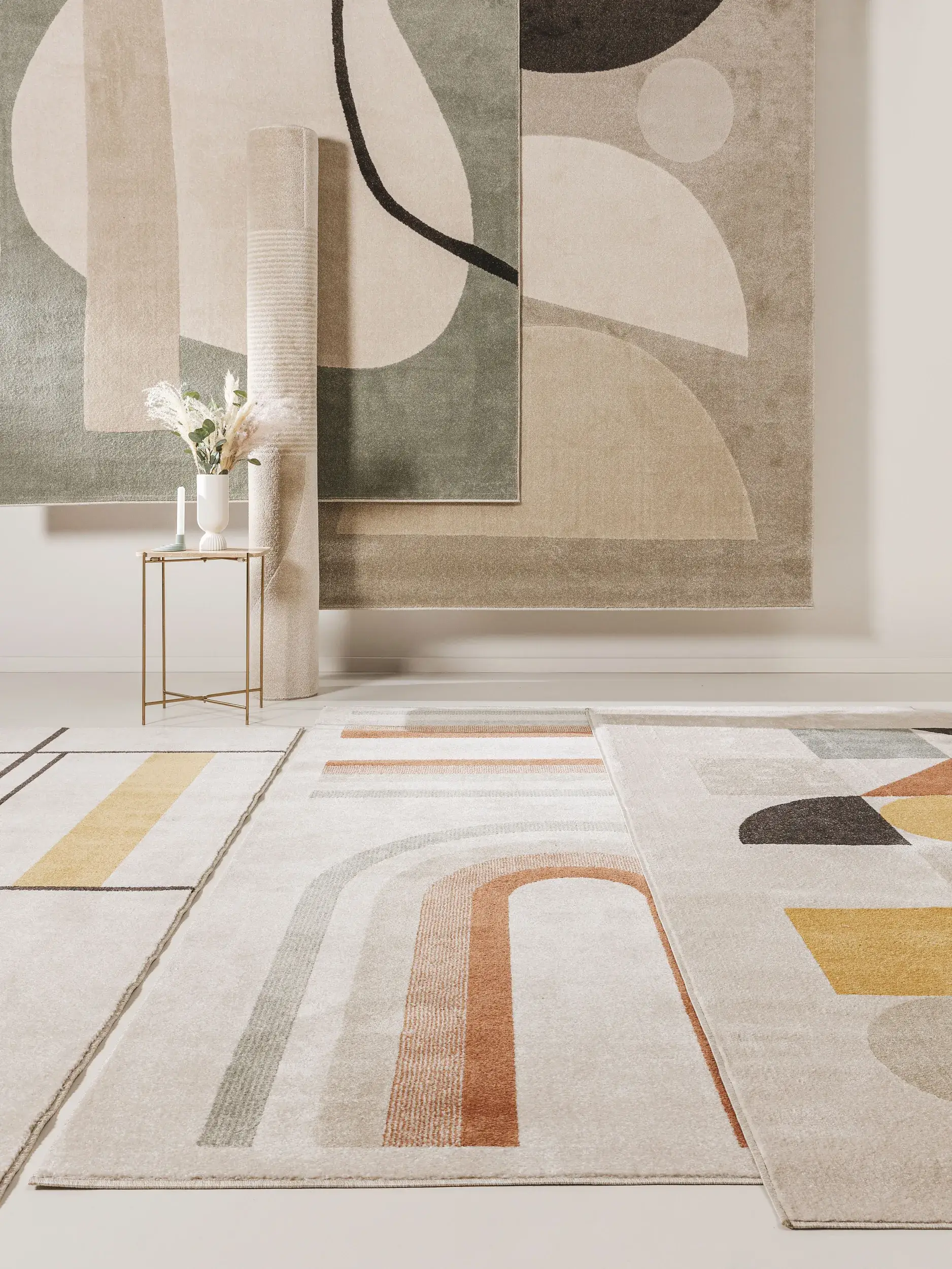 Teppich aus 100% Polypropylen in Multicolor mit 100% Polypropylen hohem Flor von benuta Pop