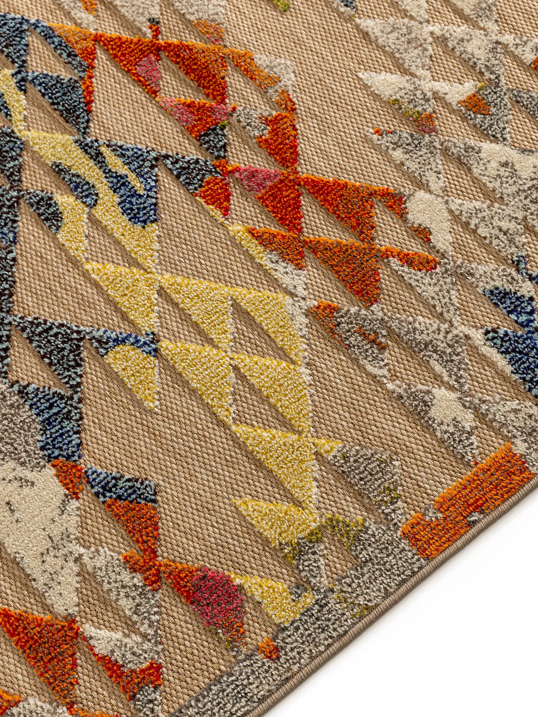 Rug made of 100% Polypropylen in Multicolour with a 100% Polypropylen high pile by benuta Nest