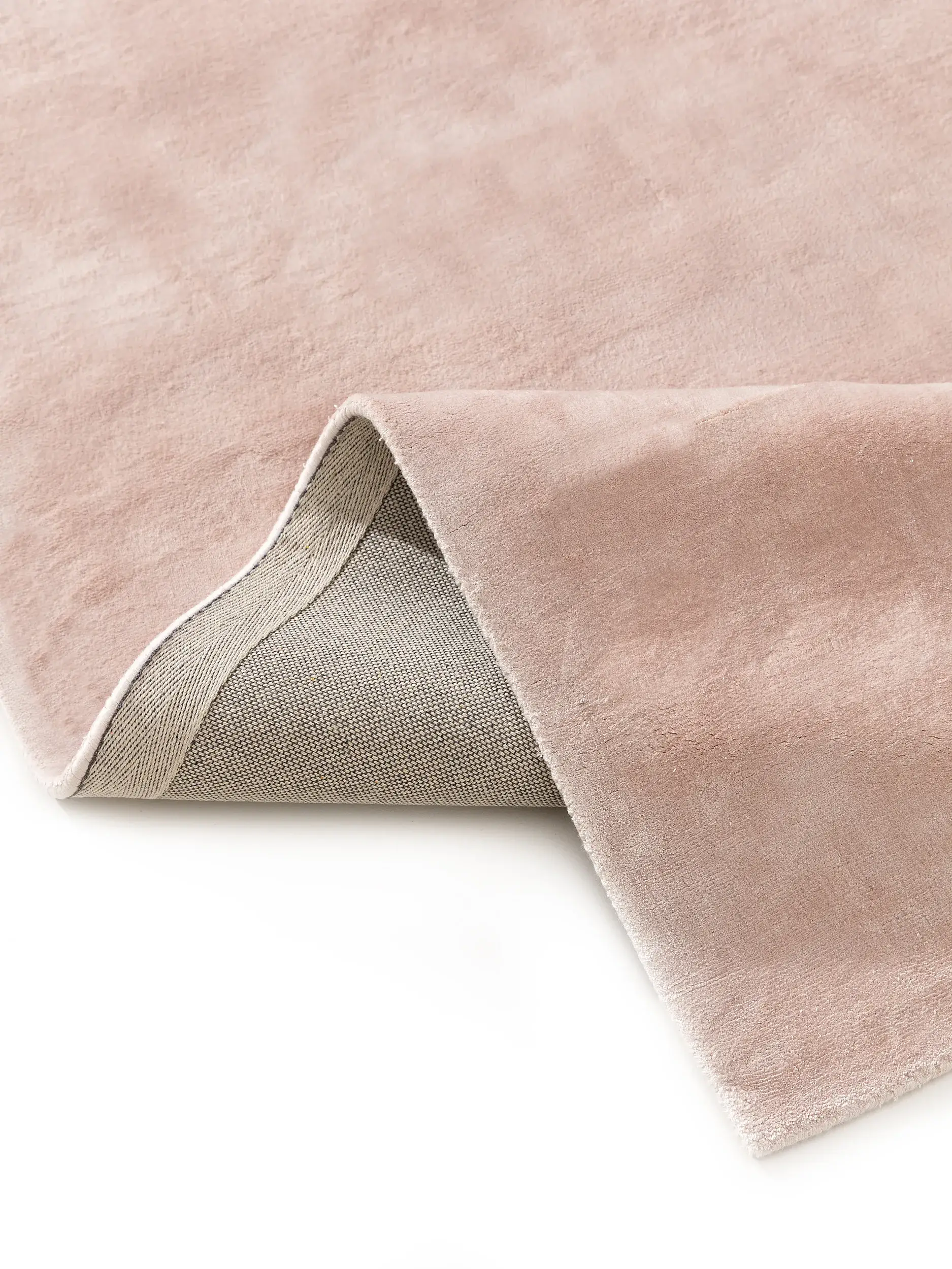 Tapis en 100% Viscose en Rose avec une pile de 100% Viscose de hauteur de benuta pure