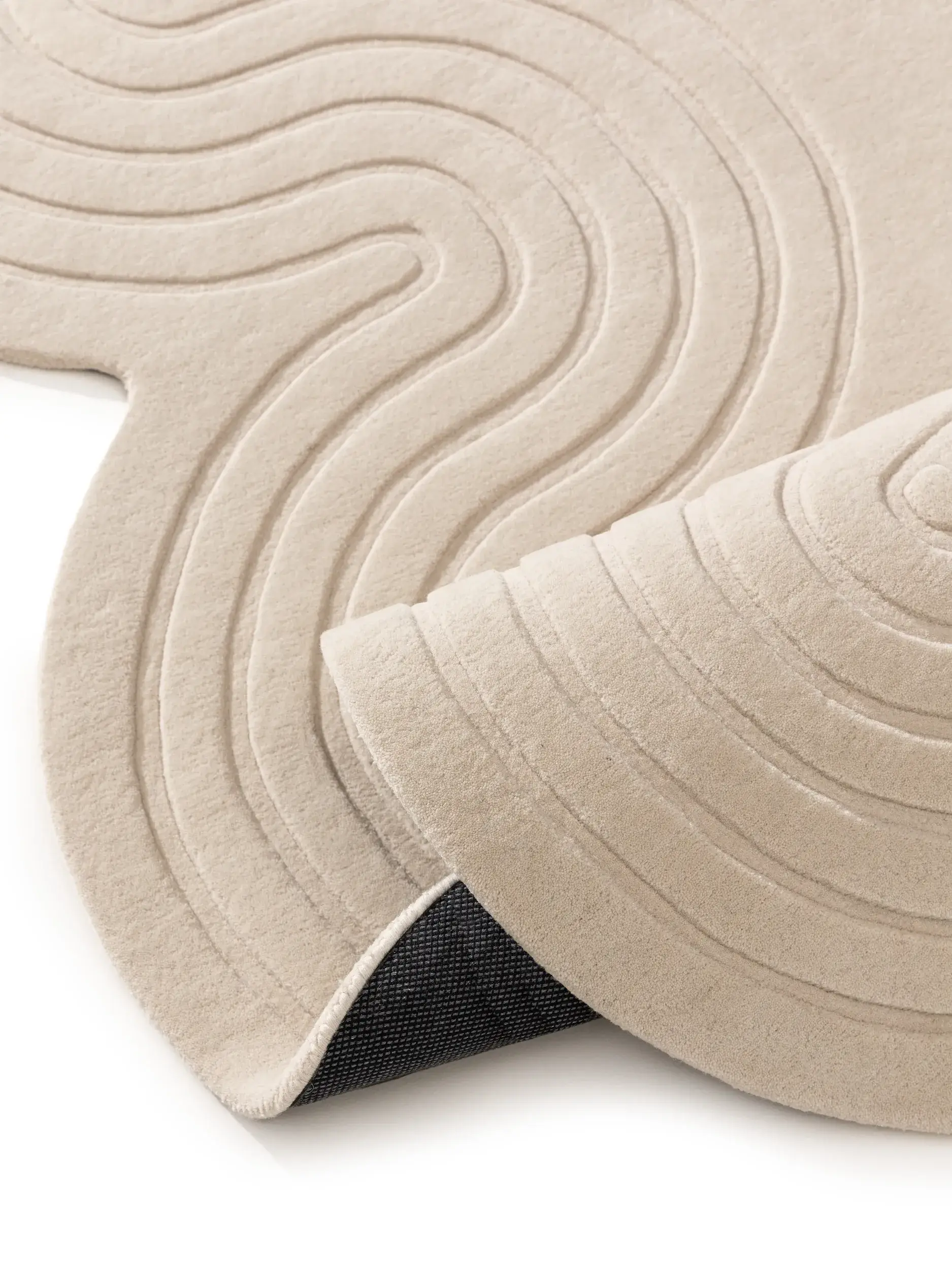 Tappeto di 100% Lana in Beige con pelo alto 100% Lana da benuta Finest