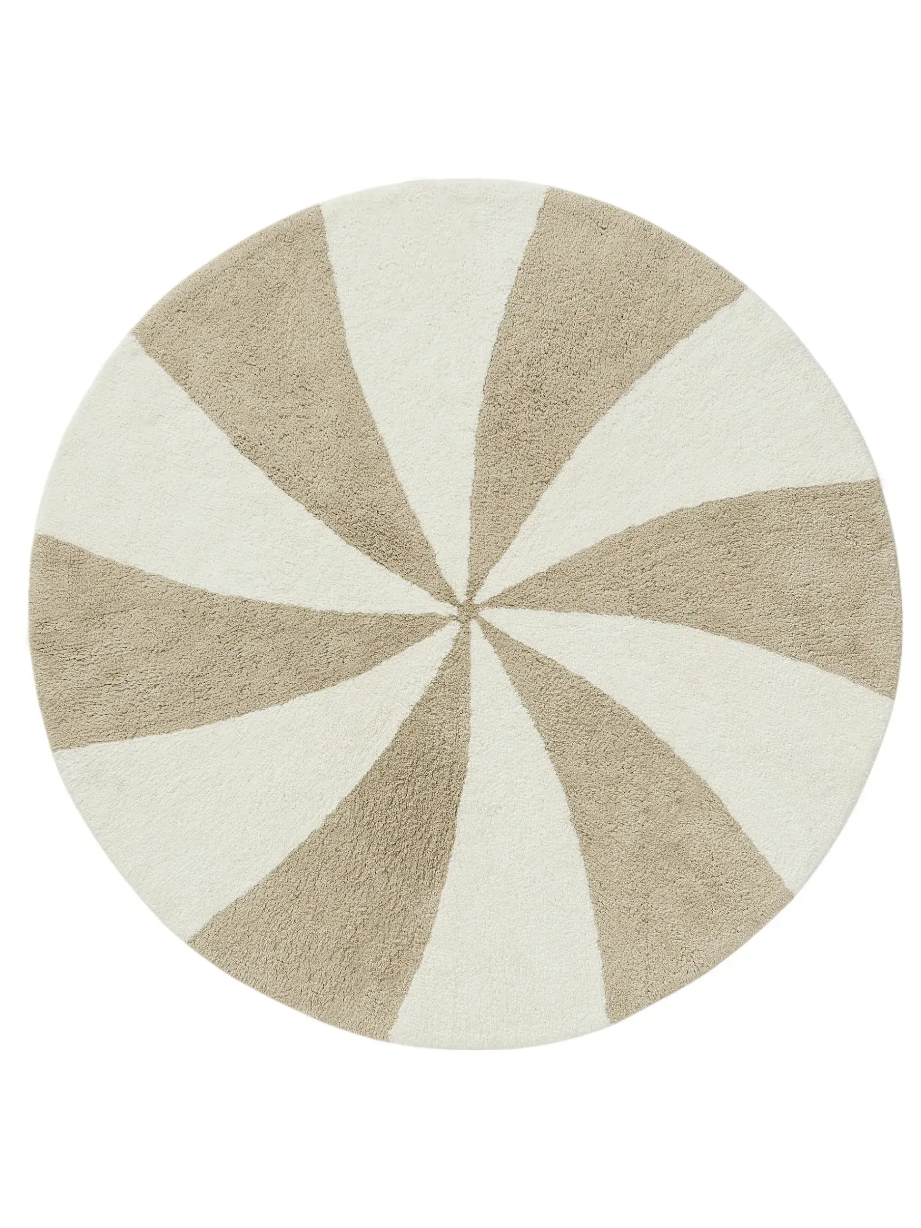 Teppich aus 100% Recycelte Baumwolle in Beige mit 100% Recycelte Baumwolle hohem Flor von Lytte