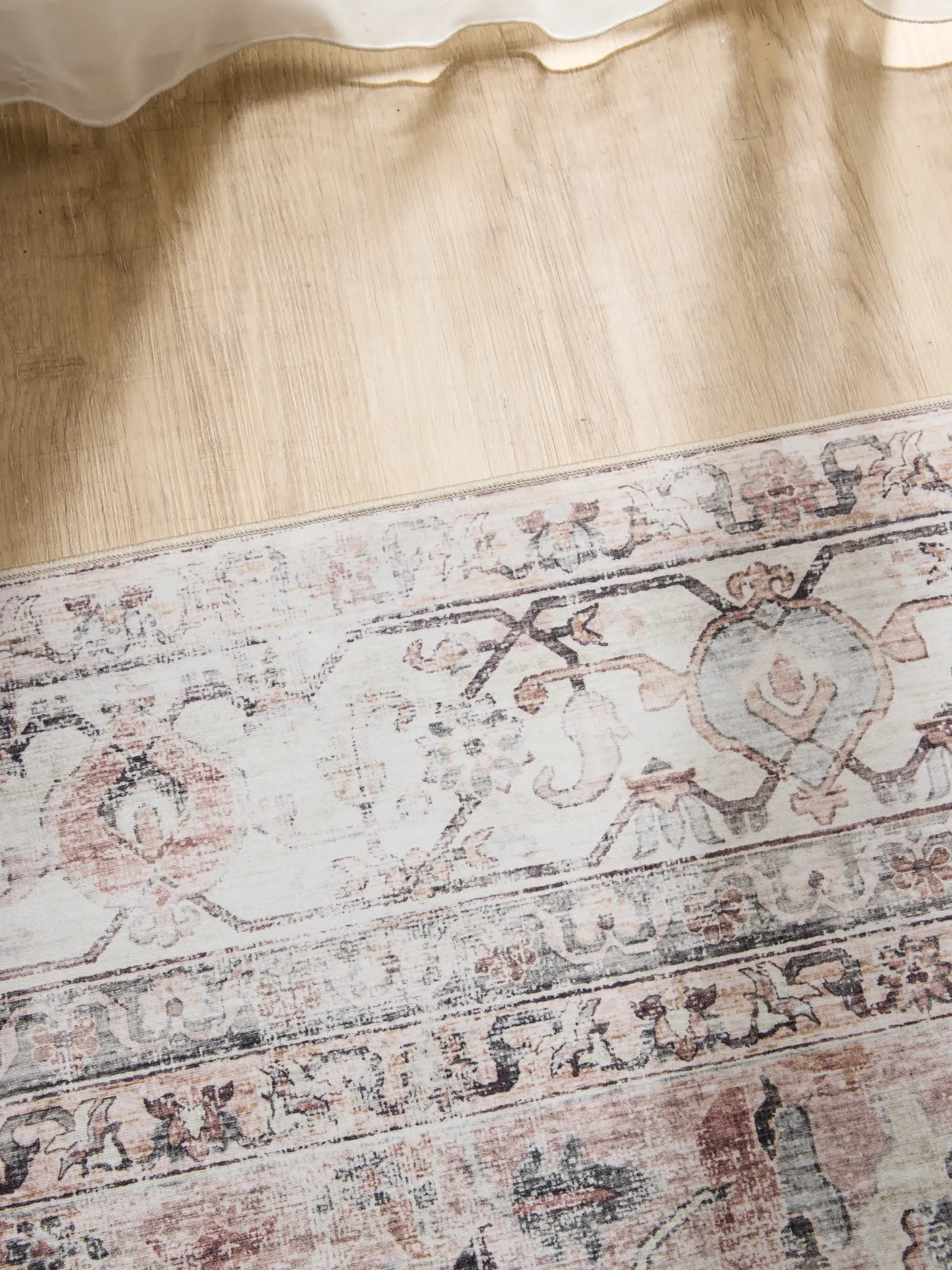 Rug made of 100% Polyester in Beige with a 100% Polyester high pile by benuta Basic