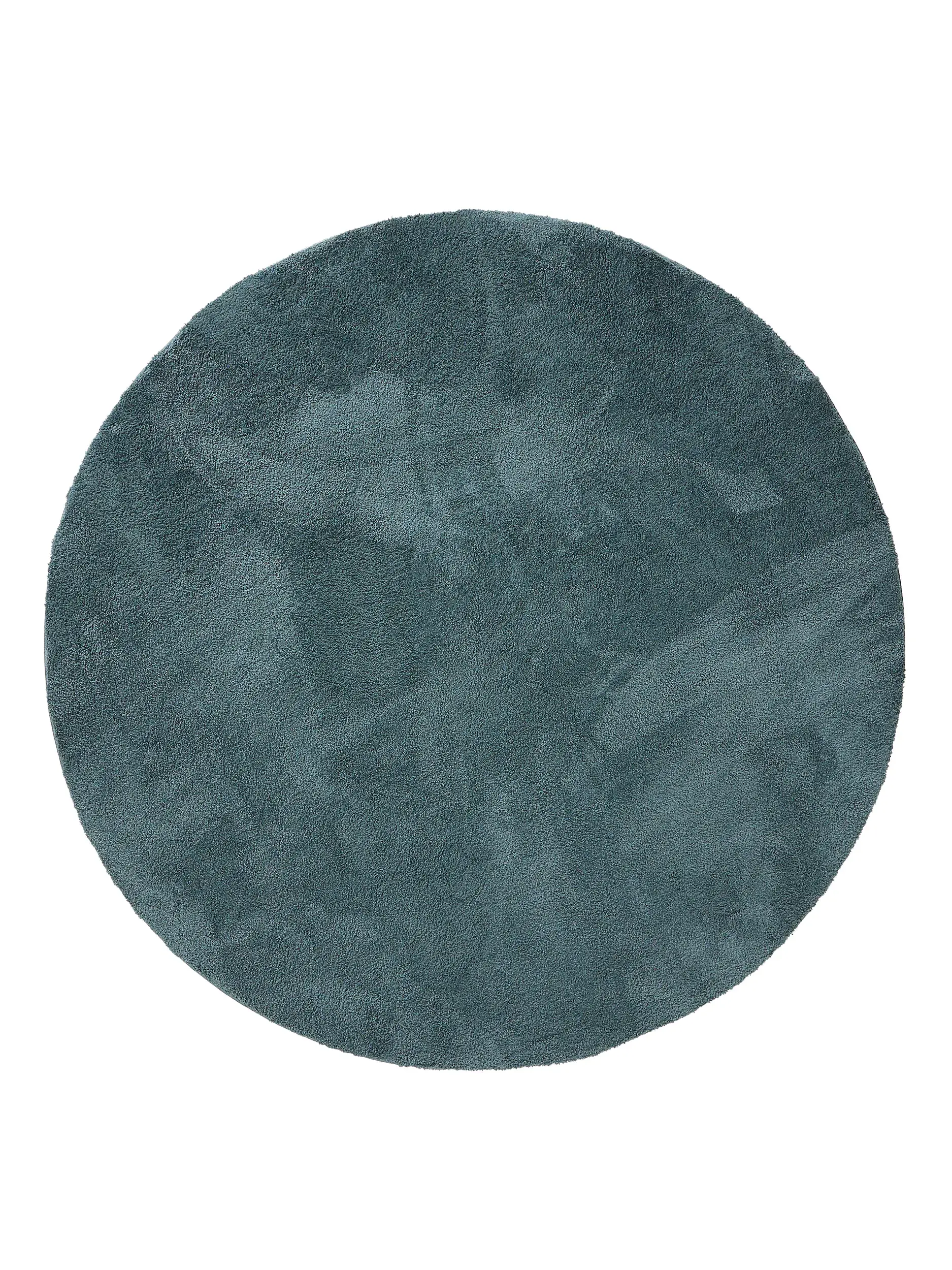 Teppich aus 100% Polyester (Microfiber) in Blau mit 100% Polyester (Microfiber) hohem Flor von benuta Nest