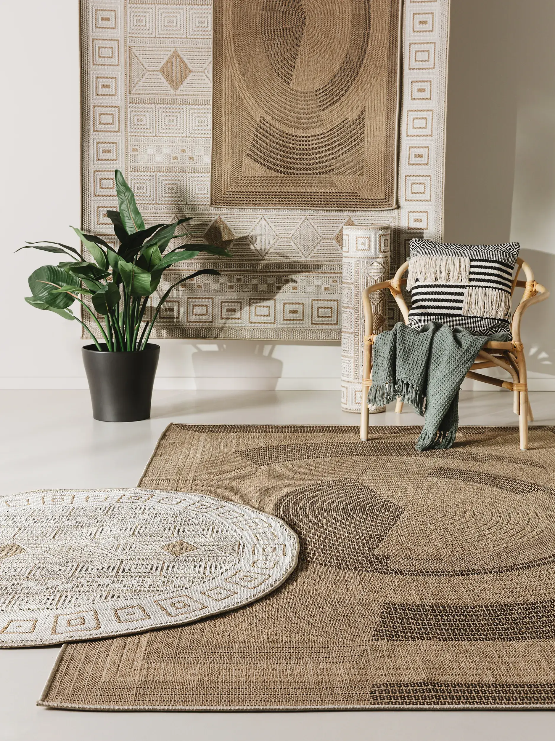 Teppich aus 100% Polypropylen in Multicolor mit 100% Polypropylen hohem Flor von benuta Pop