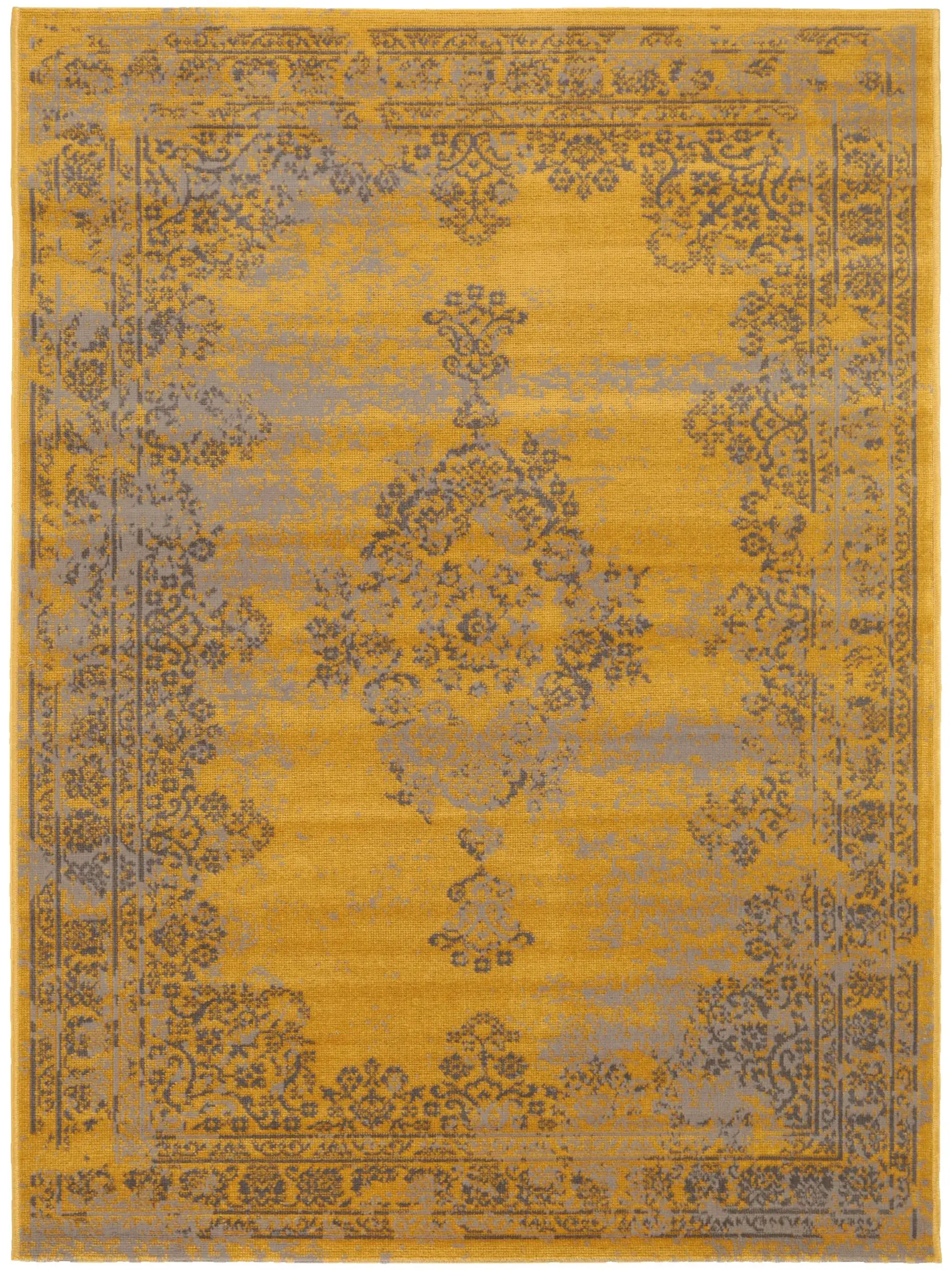 Rug Antique made of 100% Polypropylen in Yellow by benuta Nest