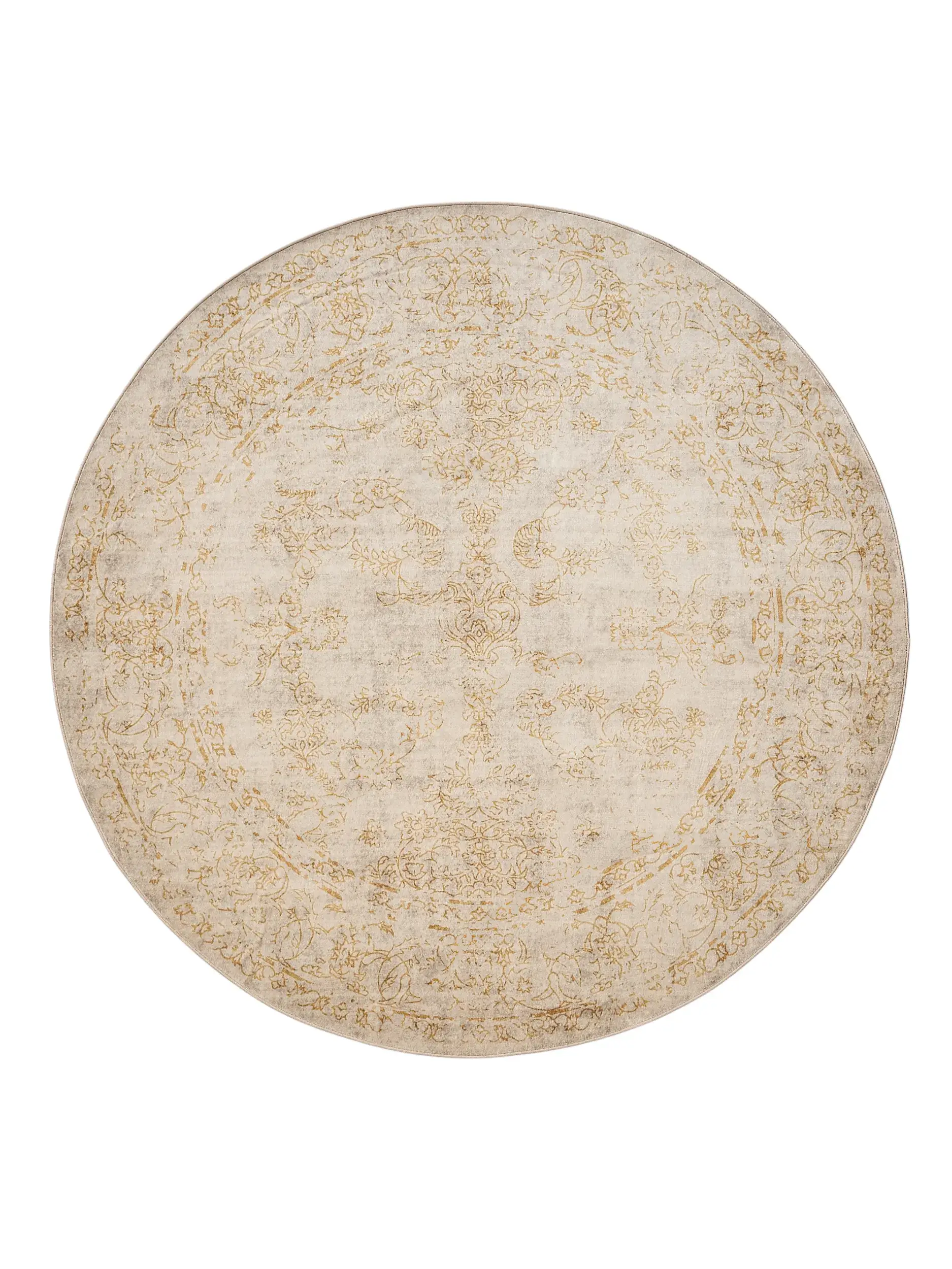 Rug made of 100% Polyester in Beige with a 100% Polyester high pile by benuta Nest
