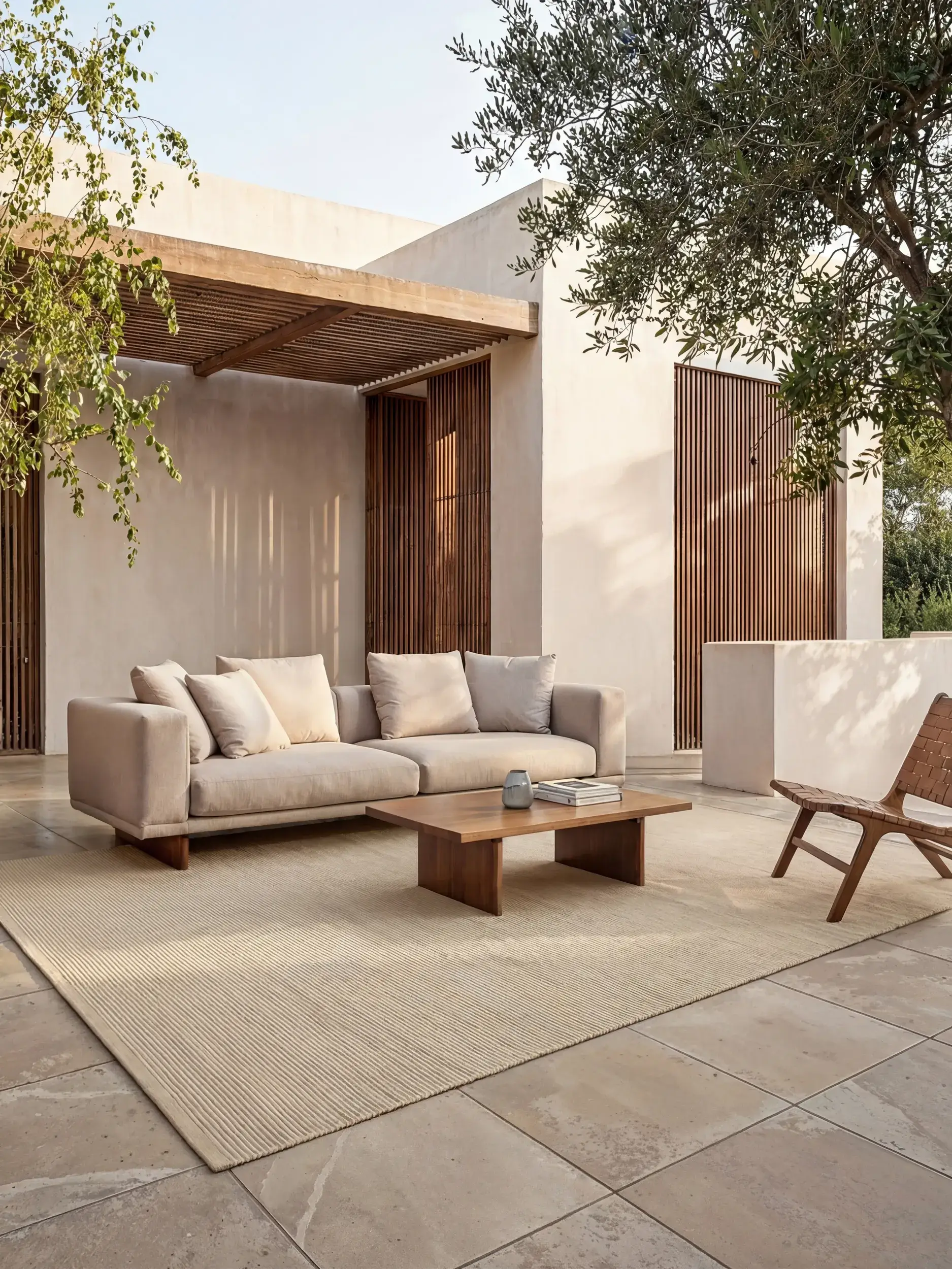 Teppich Arvea aus 100% Polyester (recyceltes PET) in  von benuta Pure