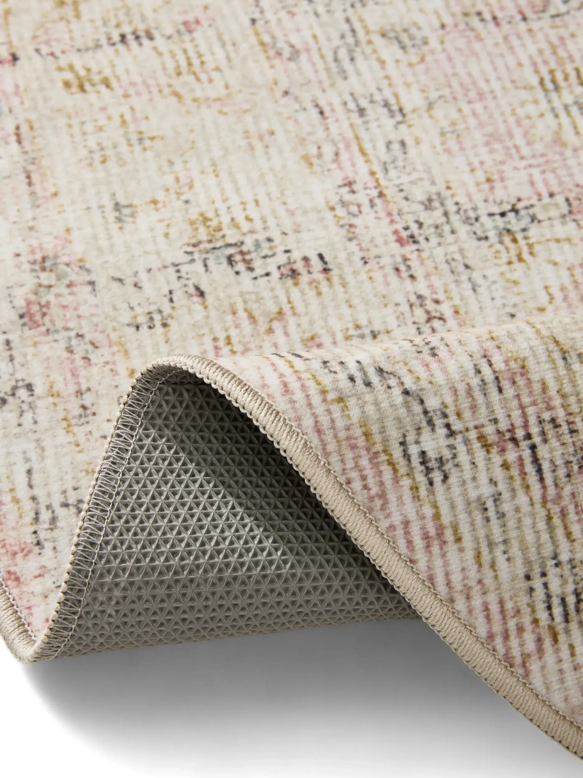 Rug made of 100% Polyester in Beige with a 100% Polyester high pile by benuta Basic