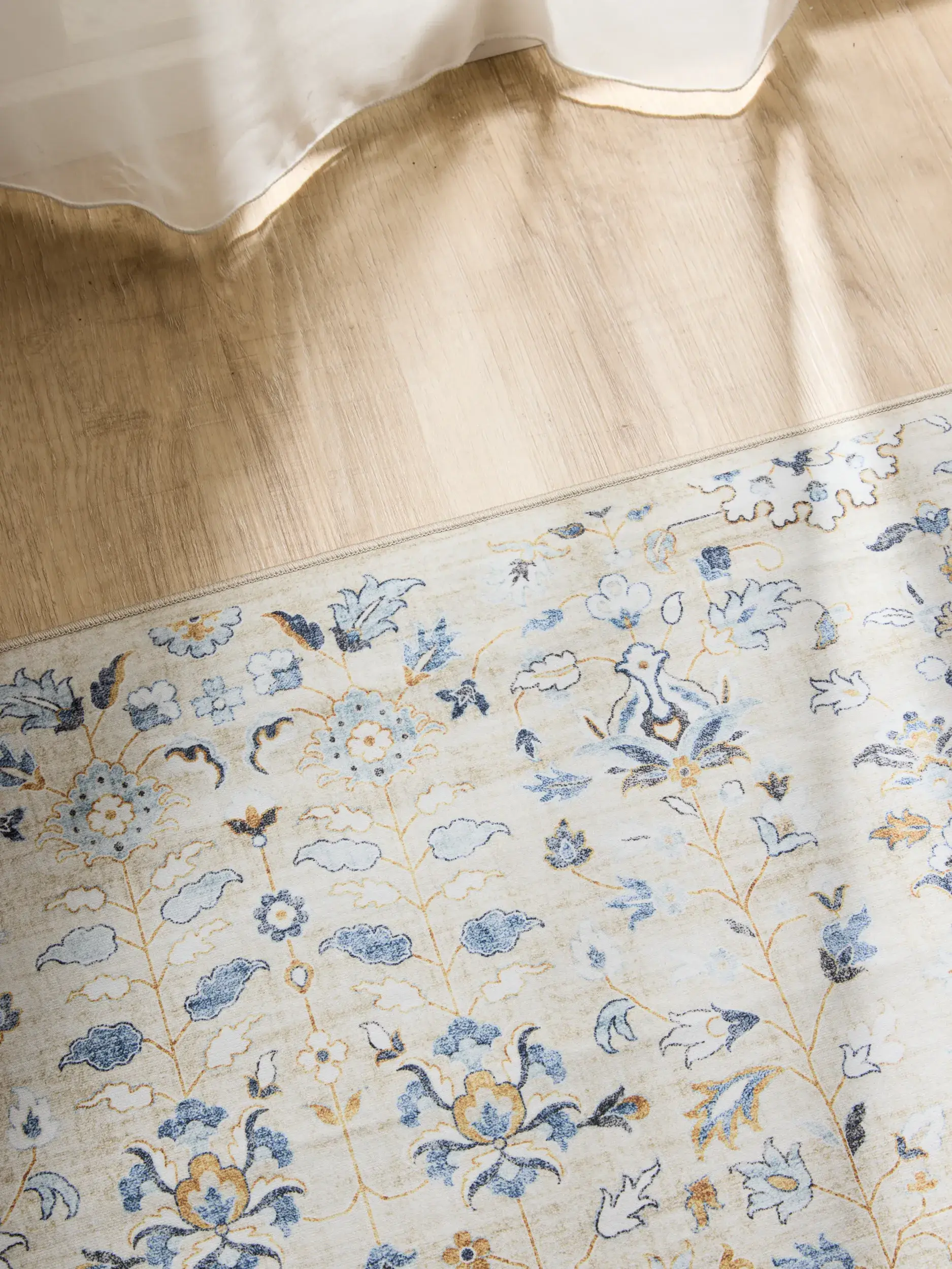 Rug made of 100% Polyester in Beige with a 100% Polyester high pile by benuta Basic
