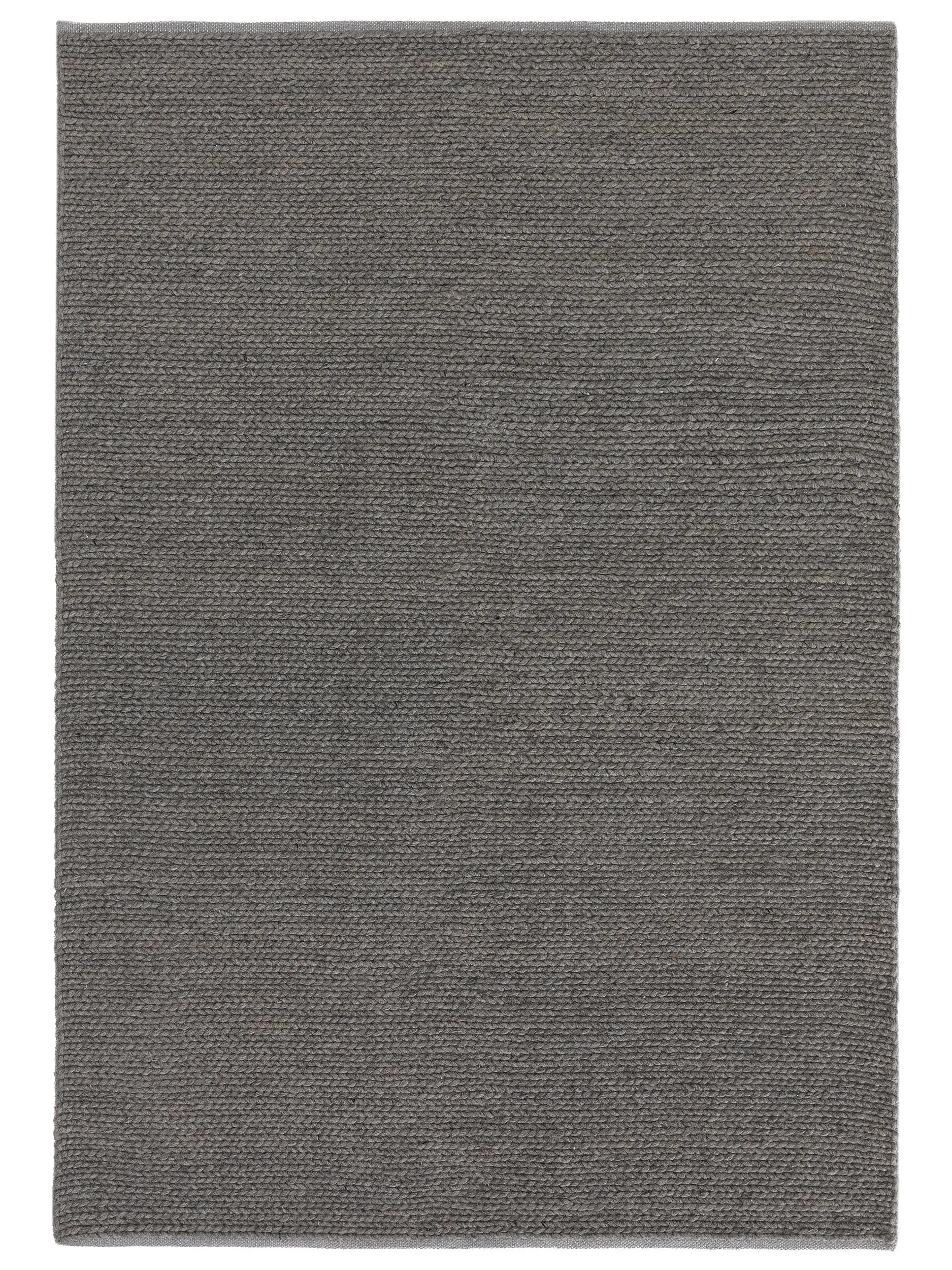 Tapijt van 60% Wol, 40% Polyester in Grijs met een 60% Wol, 40% Polyester hoge pool van benuta pure