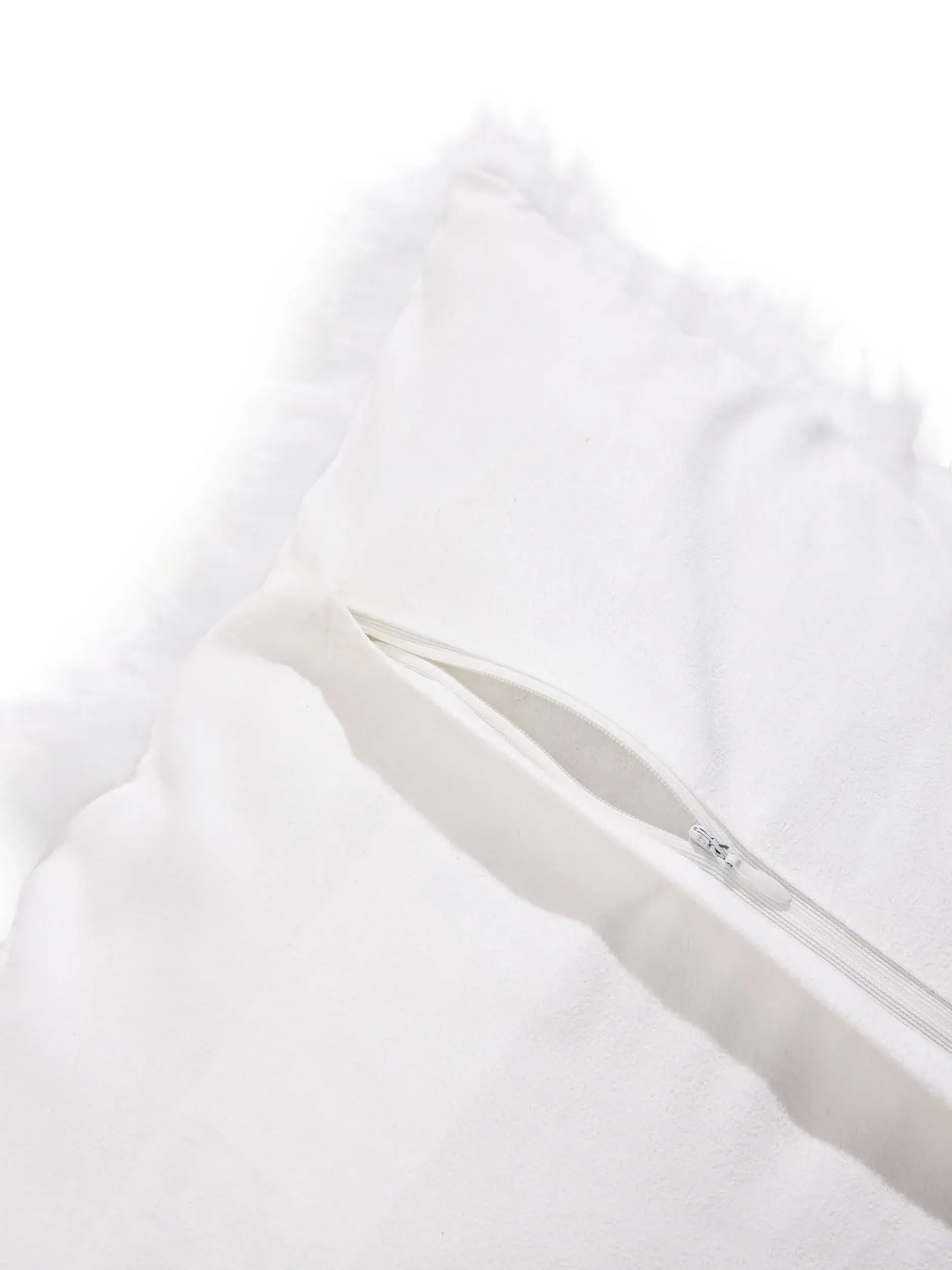 Kissen Nanuk Weiß i Einfarbig-design laget av 70 % polyakryl, 30 % polyester fra benuta Pop