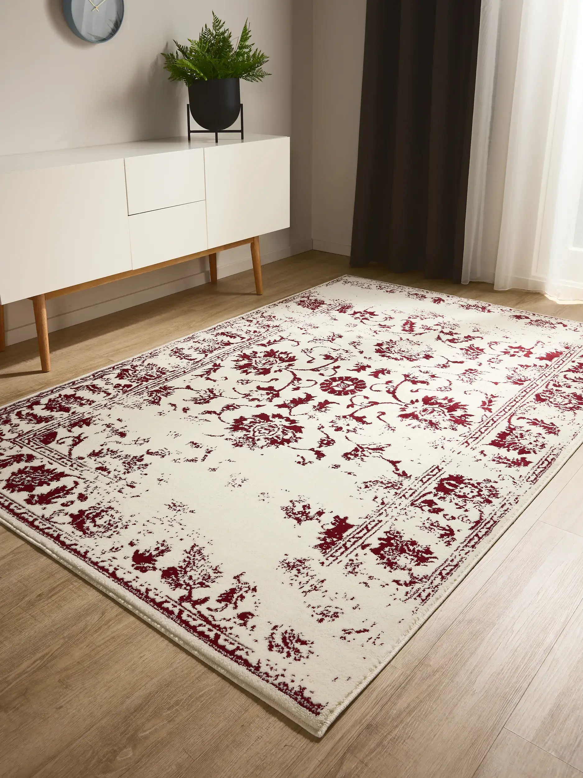 Rug made of 100% Polypropylen in Beige with a 100% Polypropylen high pile by benuta Basic