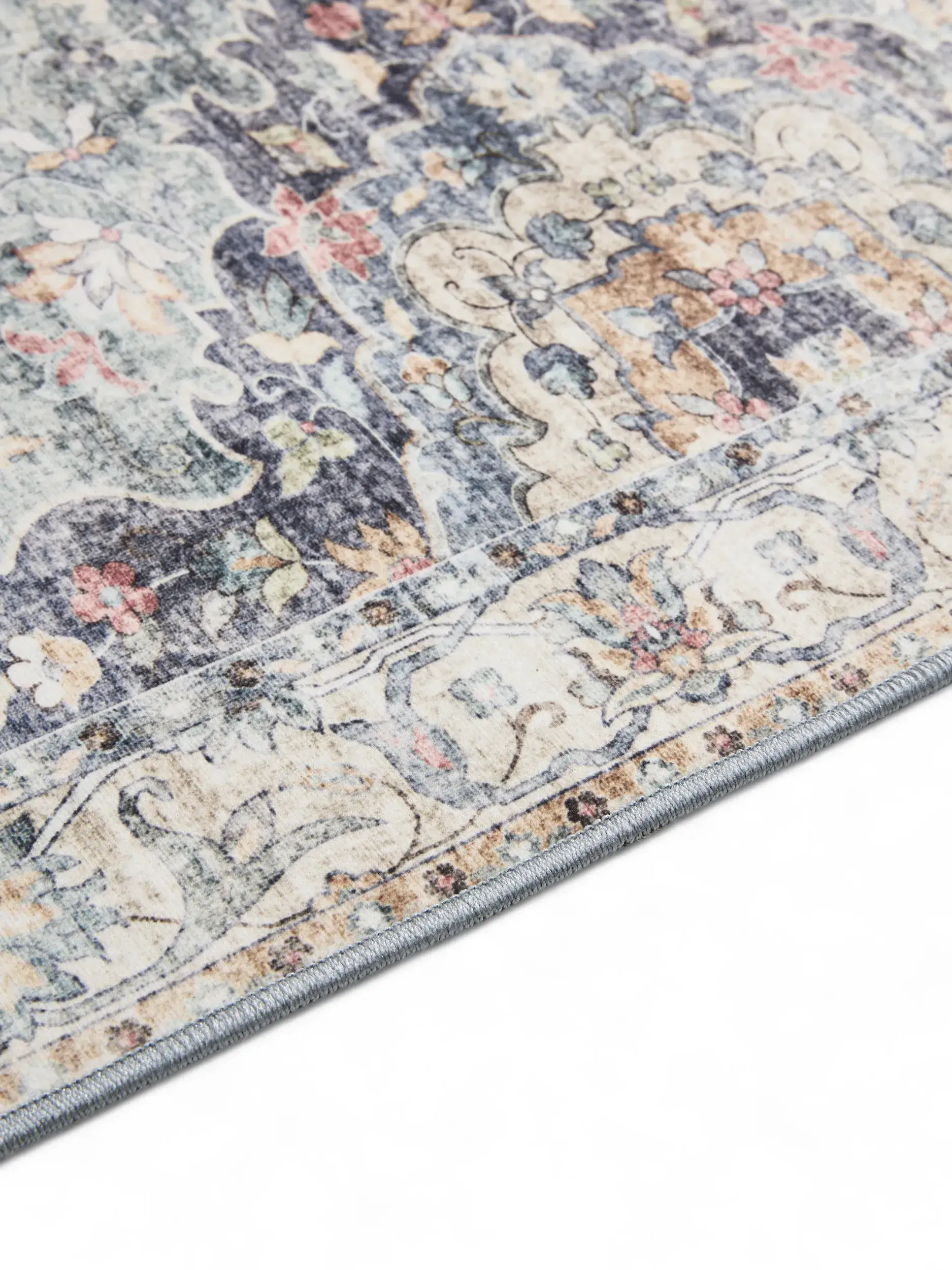 Rug made of 100% Polyester in Blue with a 100% Polyester high pile by benuta Basic