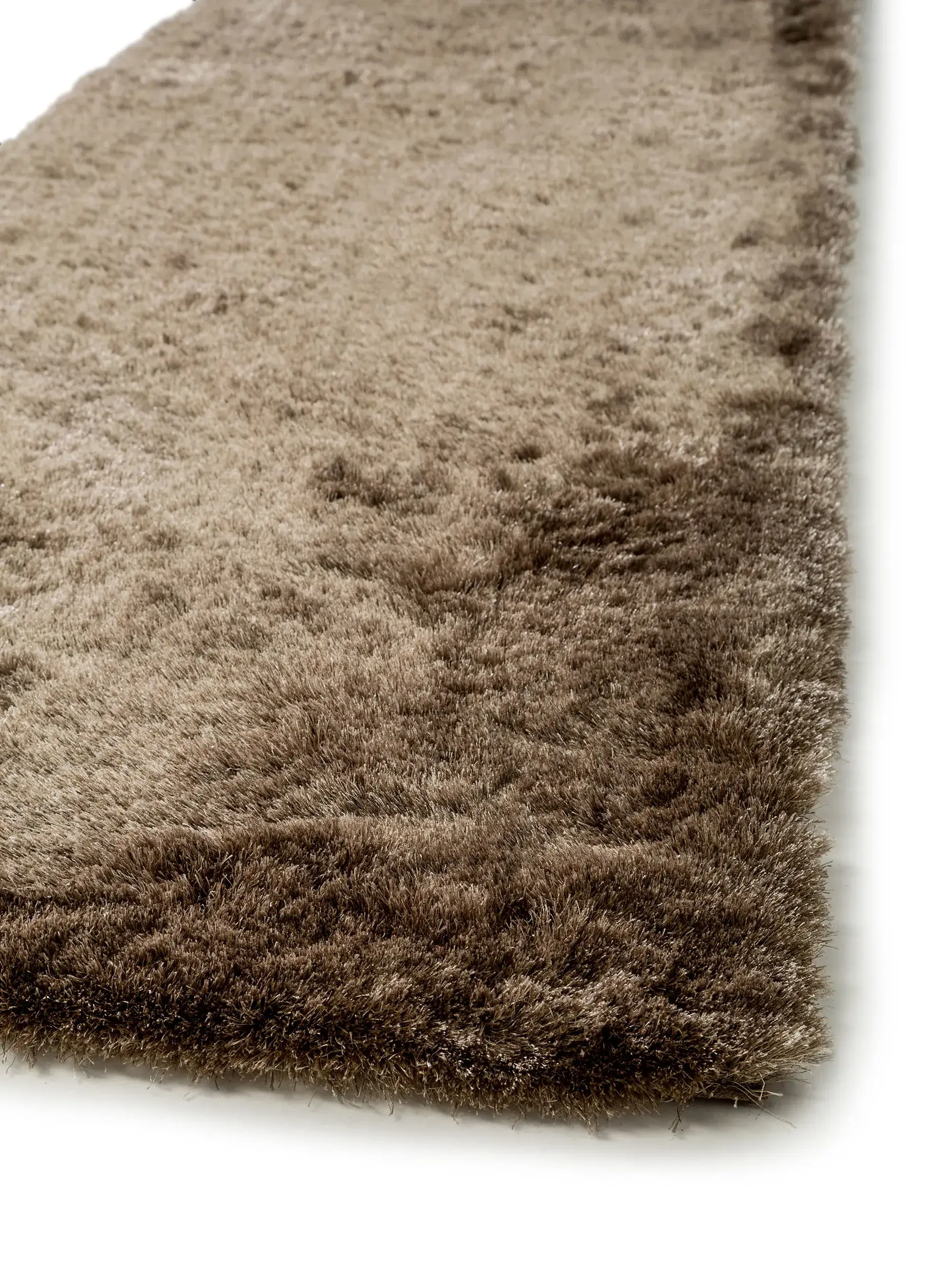 Matta av 100% Polyester i Brun med 100% Polyester hög lugg från benuta nest