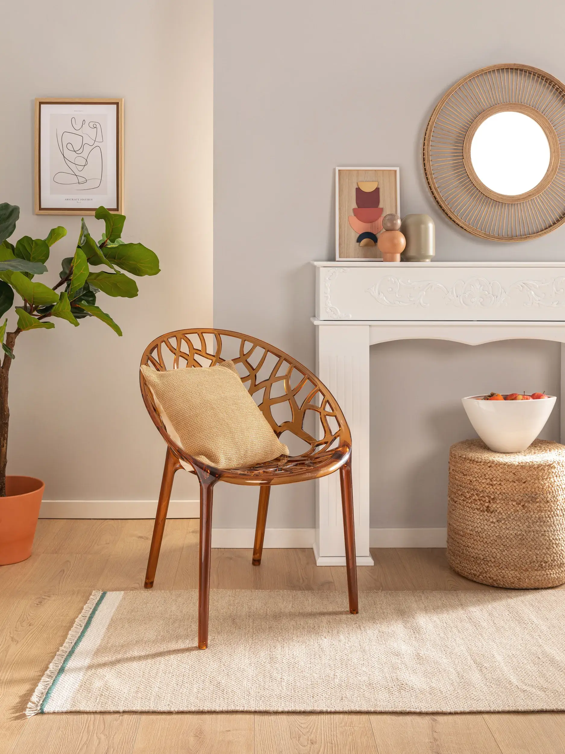 Teppich aus 60% Wolle, 40% Baumwolle in Beige mit 60% Wolle, 40% Baumwolle hohem Flor von benuta Pop