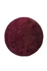 Shaggy Round Rug Lux Bordeaux