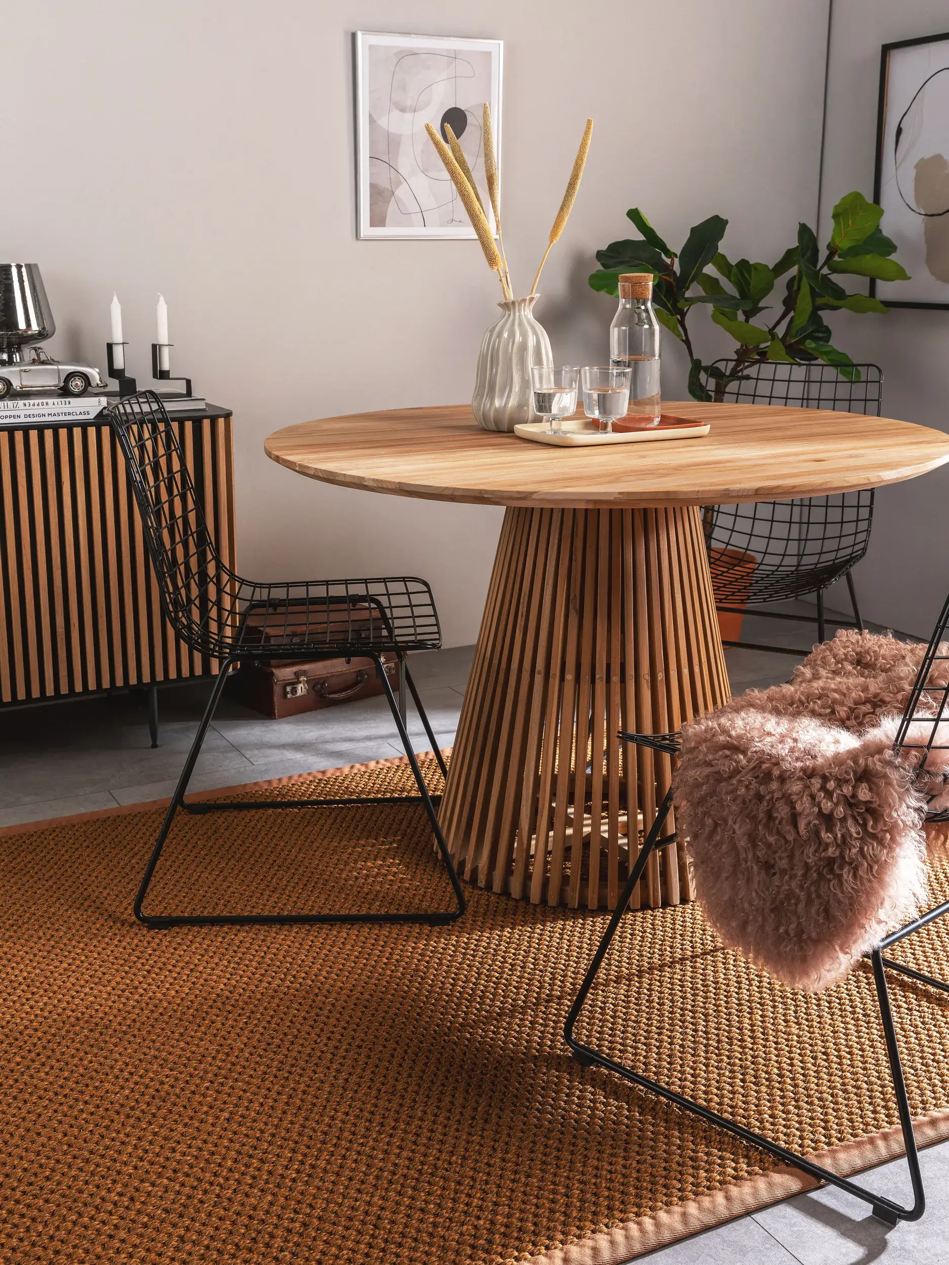 Matto 100% Sisala värissä Braun 100% Sisal korkealla nukalla merkiltä benuta Pure