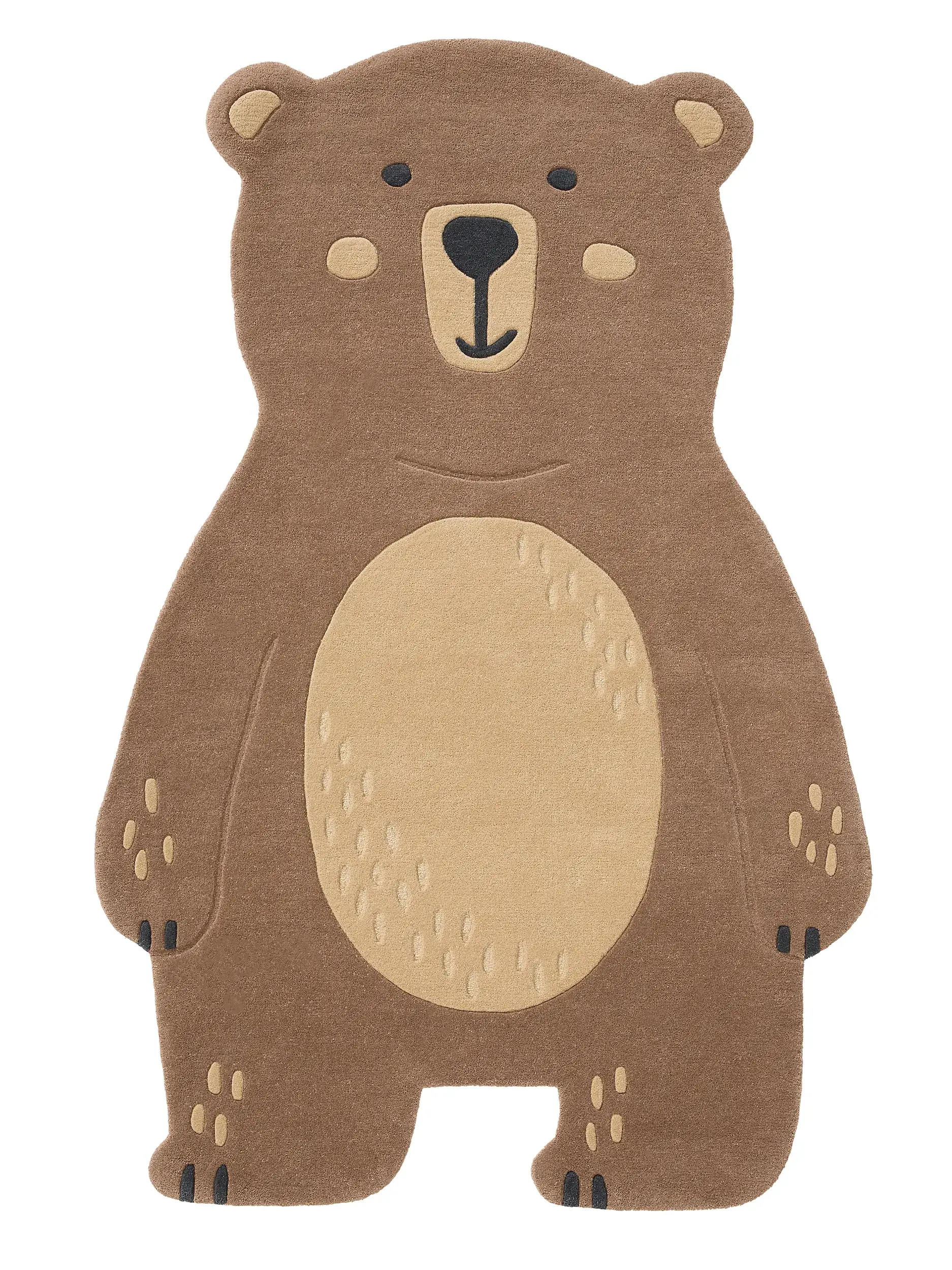 Rug made of 100% Wool in Brown with a 100% Wool high pile by Lytte