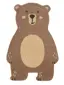 Kids rug Urs Brown