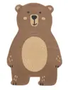 Kids rug Urs Brown