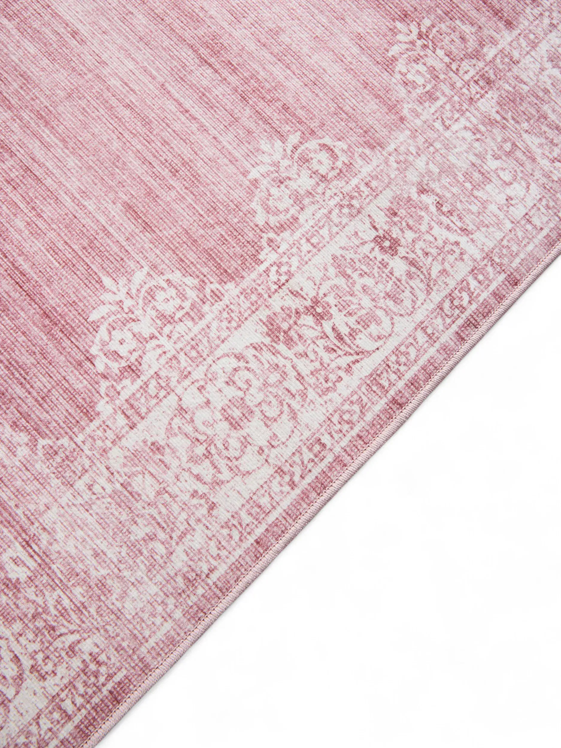 Teppich aus 100% Polyester in Rosa mit 100% Polyester hohem Flor von benuta Pop