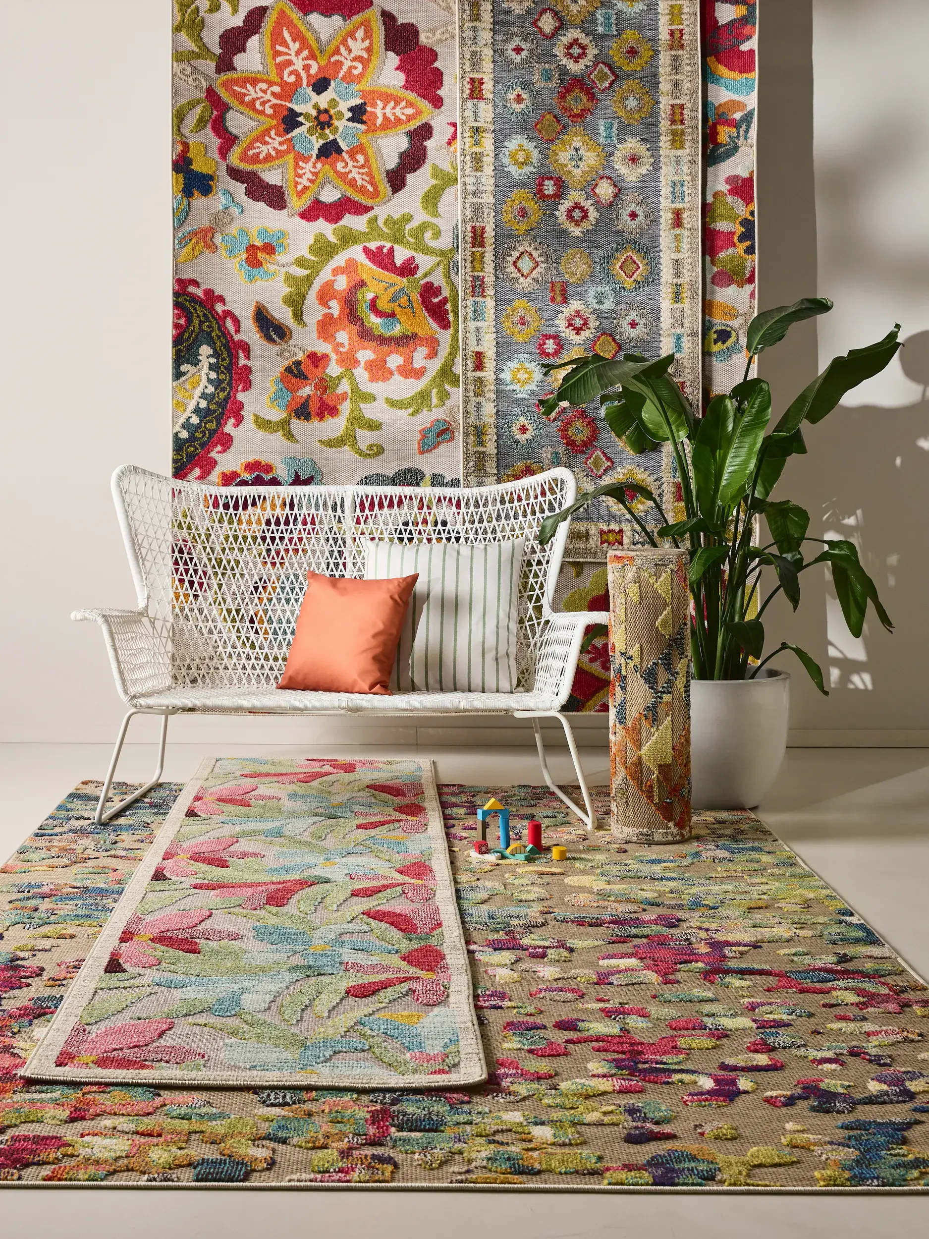 Teppich aus 100% Polypropylen in Multicolor mit 100% Polypropylen hohem Flor von benuta Nest