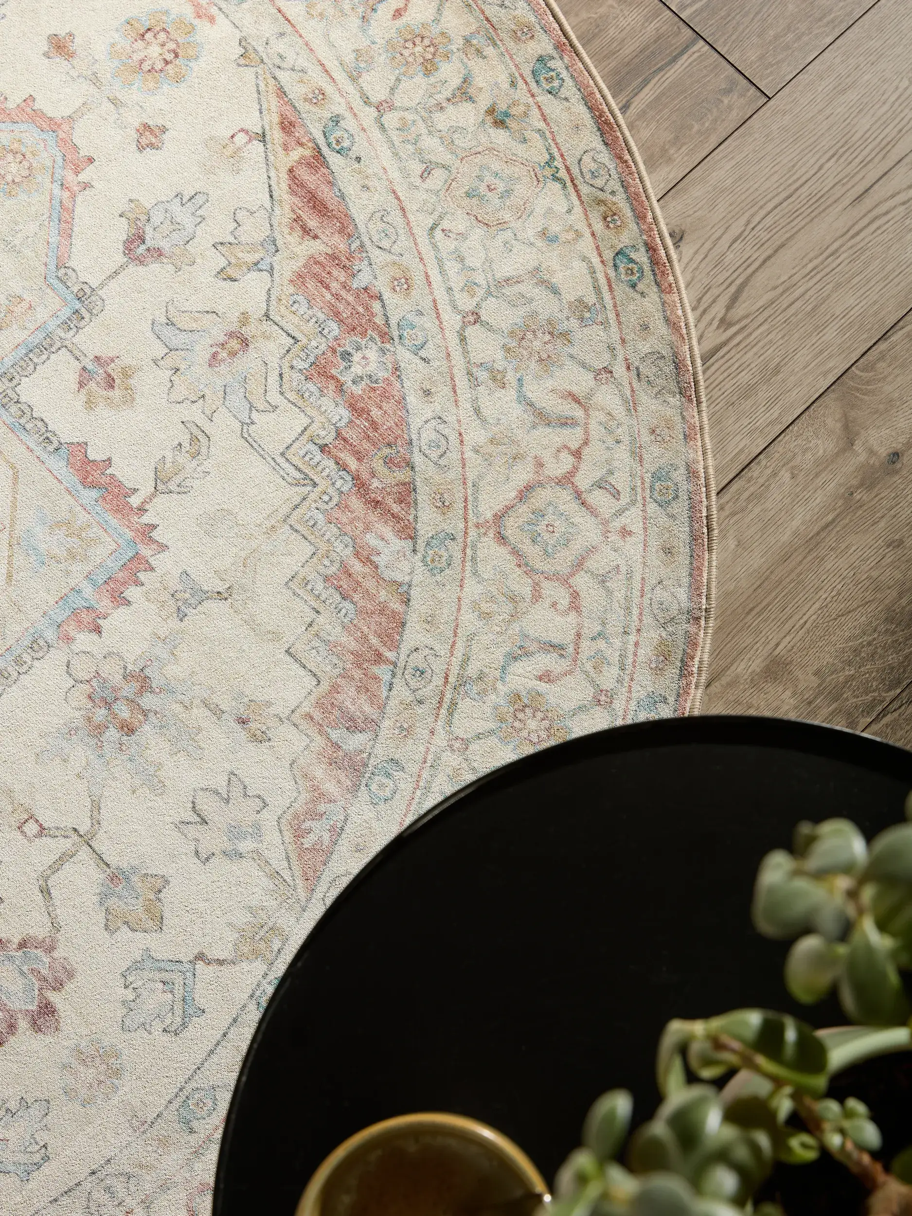 Rug made of 100% Polyester in Multicolour with a 100% Polyester high pile by benuta Nest