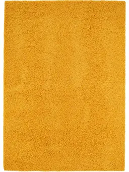 Tapis à poils longs Swirls Jaune