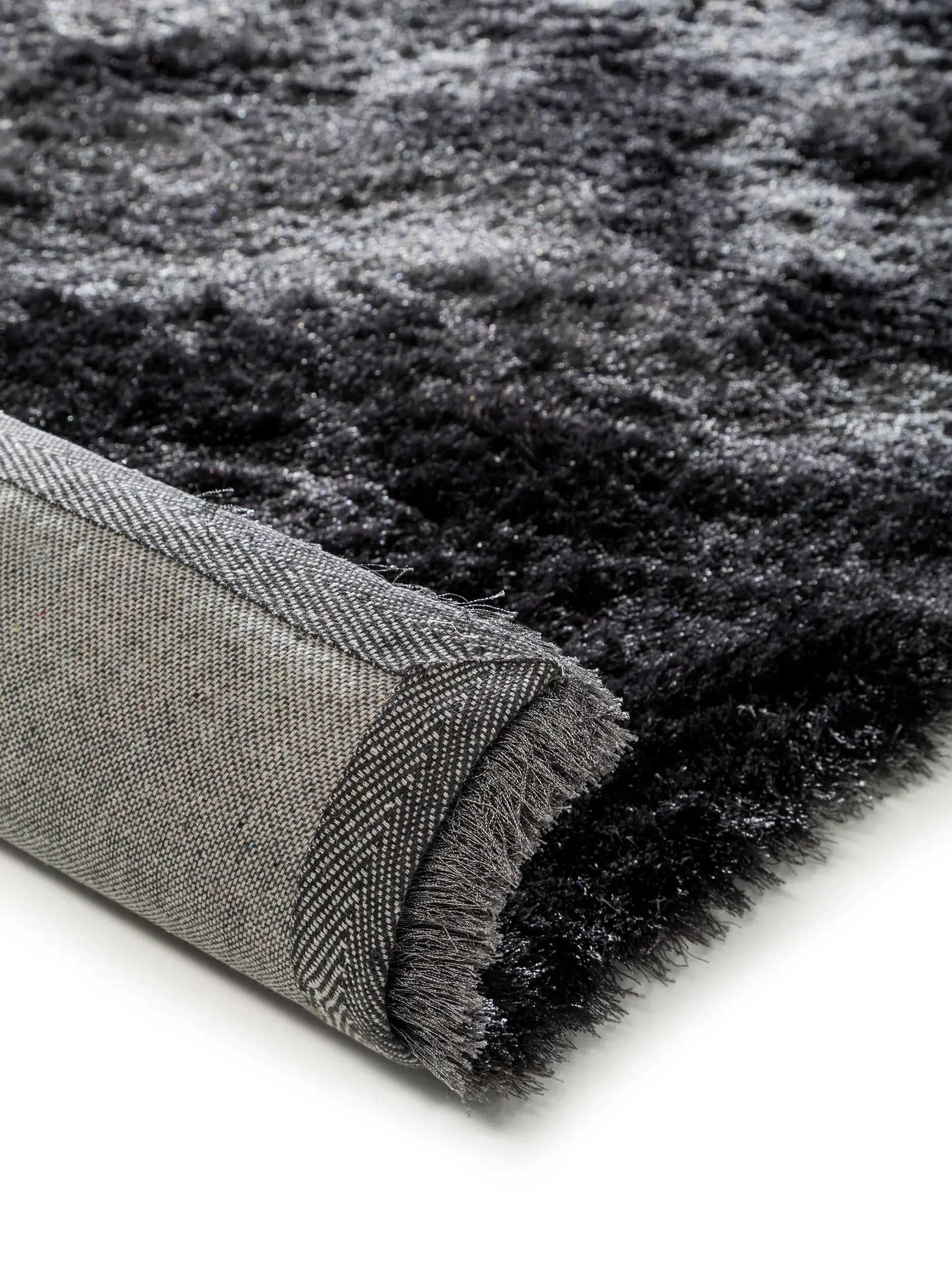 Tæppe af 100% Polyester i Grå med 100% Polyester høj luv fra benuta nest
