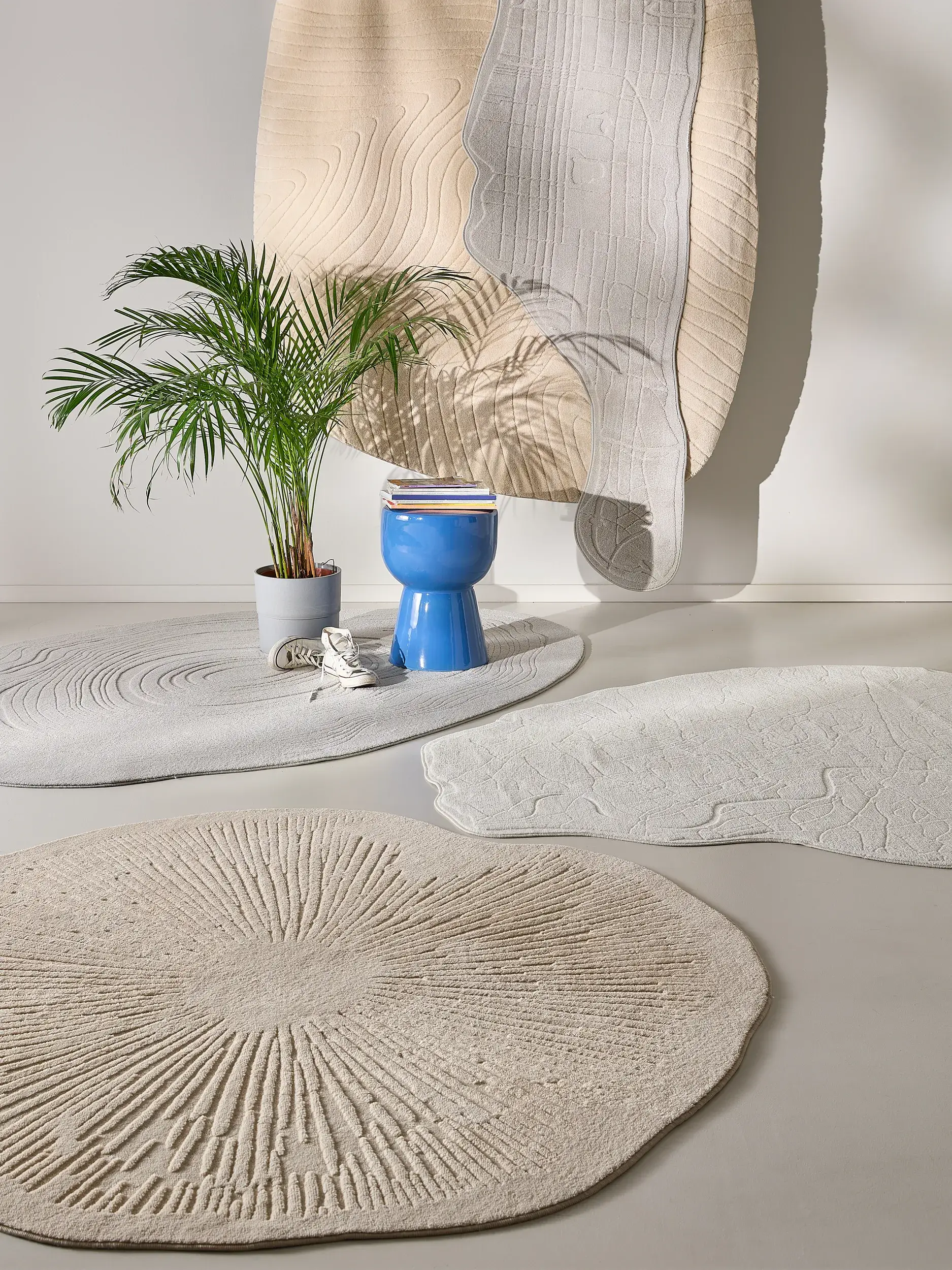 Tapete de 100% Polyester em Beige com pelo de 100% Polyester de altura da benuta Pop