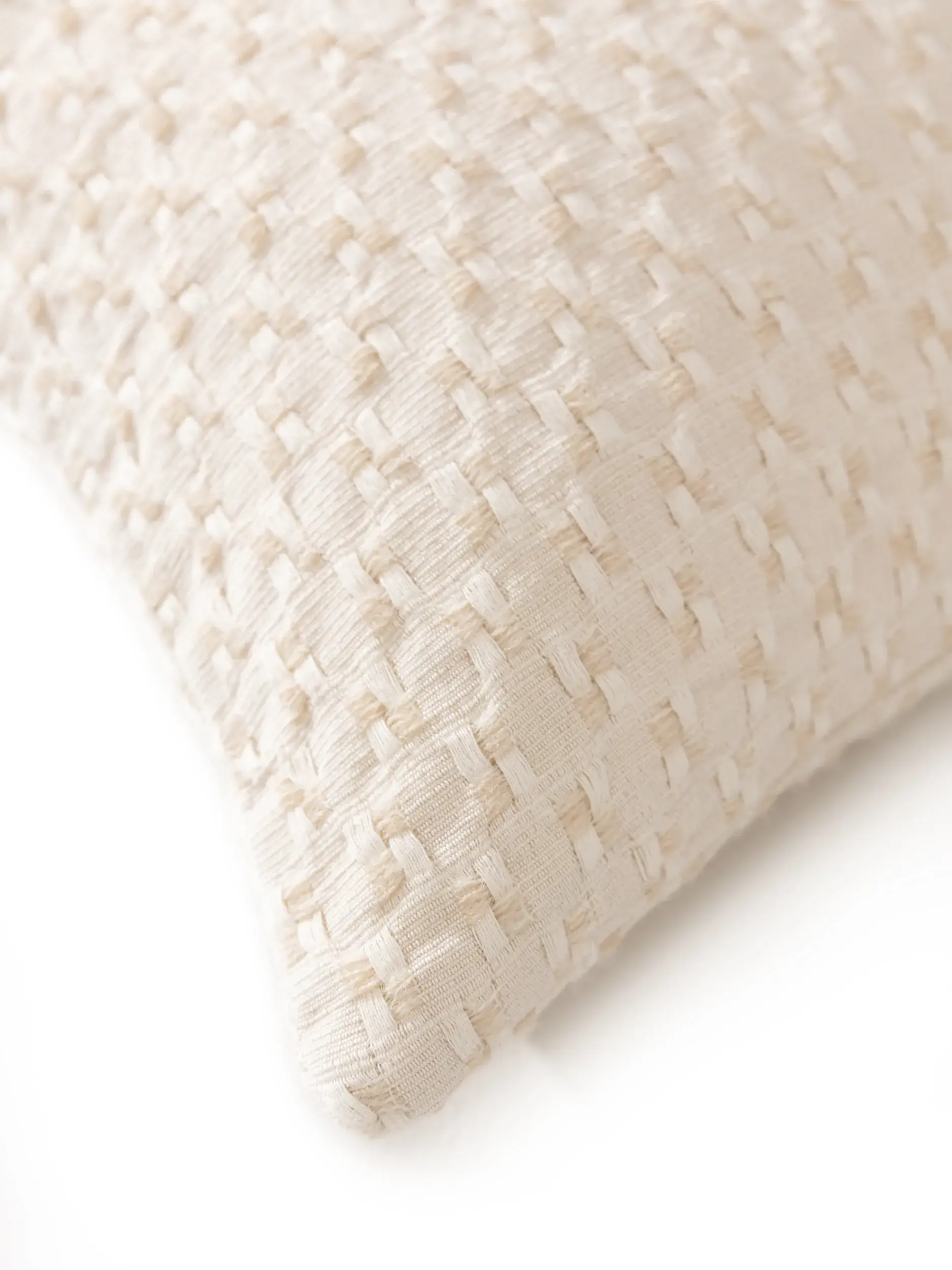 Kissenbezug Vanida Beige in Abstrakt design made of 50% Wool, 50% Cotton by benuta Pure