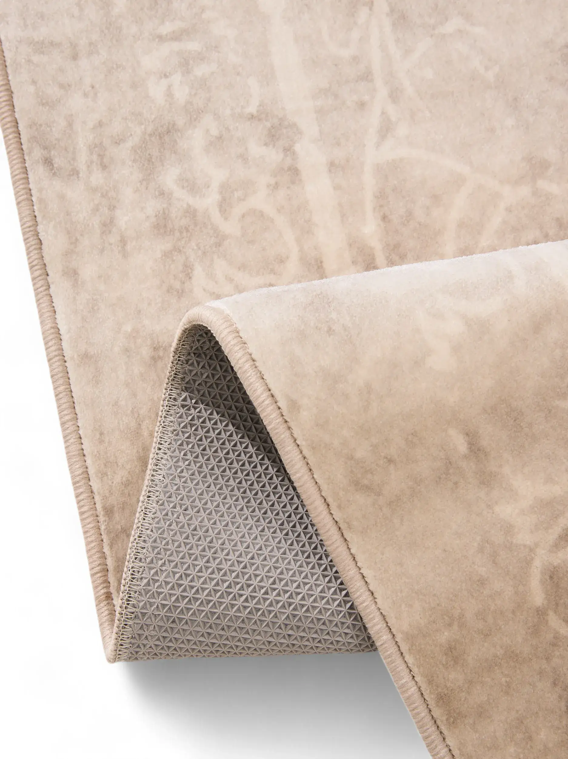 Tapis en 100% Polyester en Beige avec une pile de 100% Polyester de hauteur de benuta nest