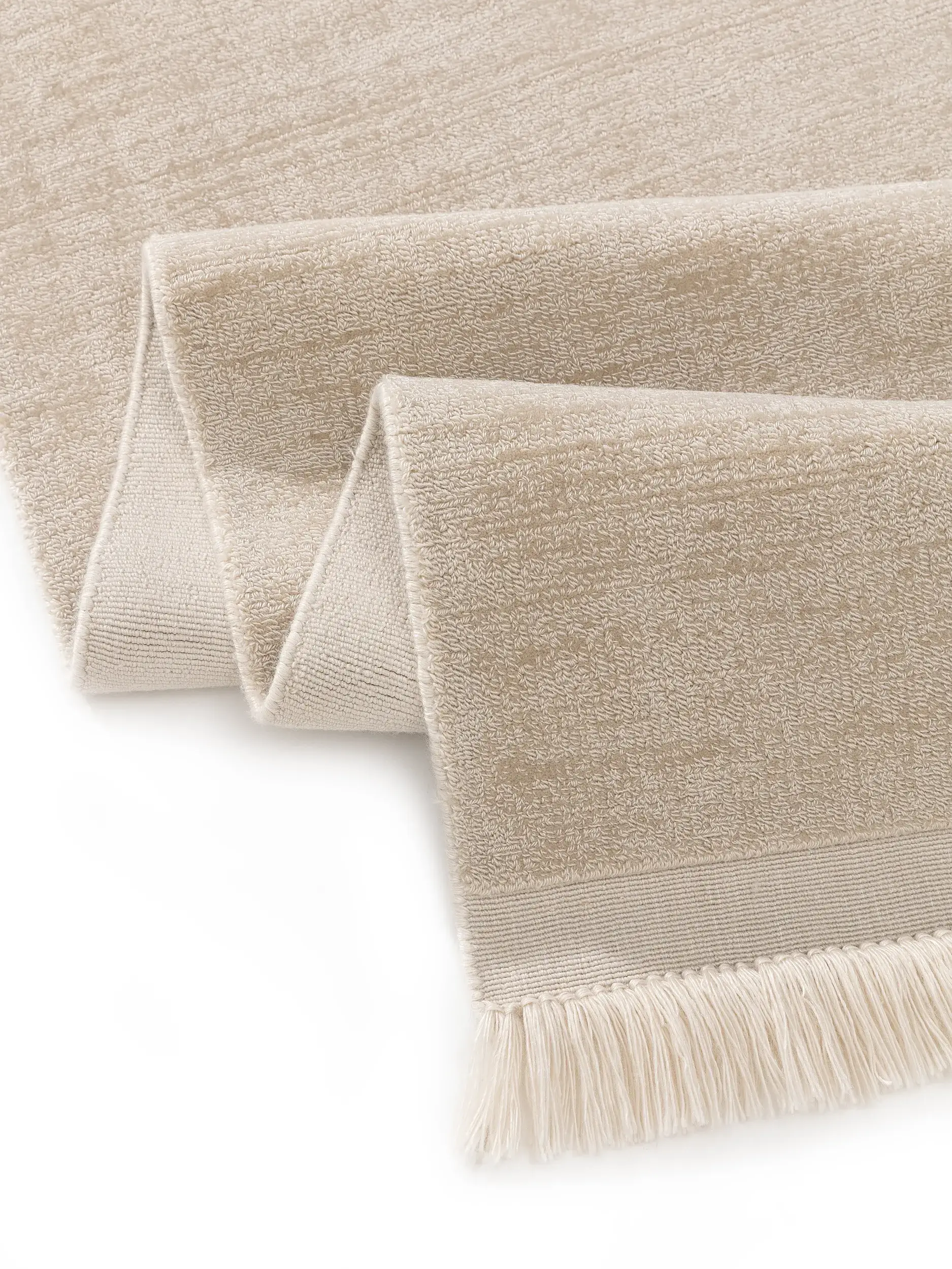 Koberec z 80% Polyester, 20% Baumwolle v Beige s vlasem výšky 80% Polyester, 20% Baumwolle od benuta Pure