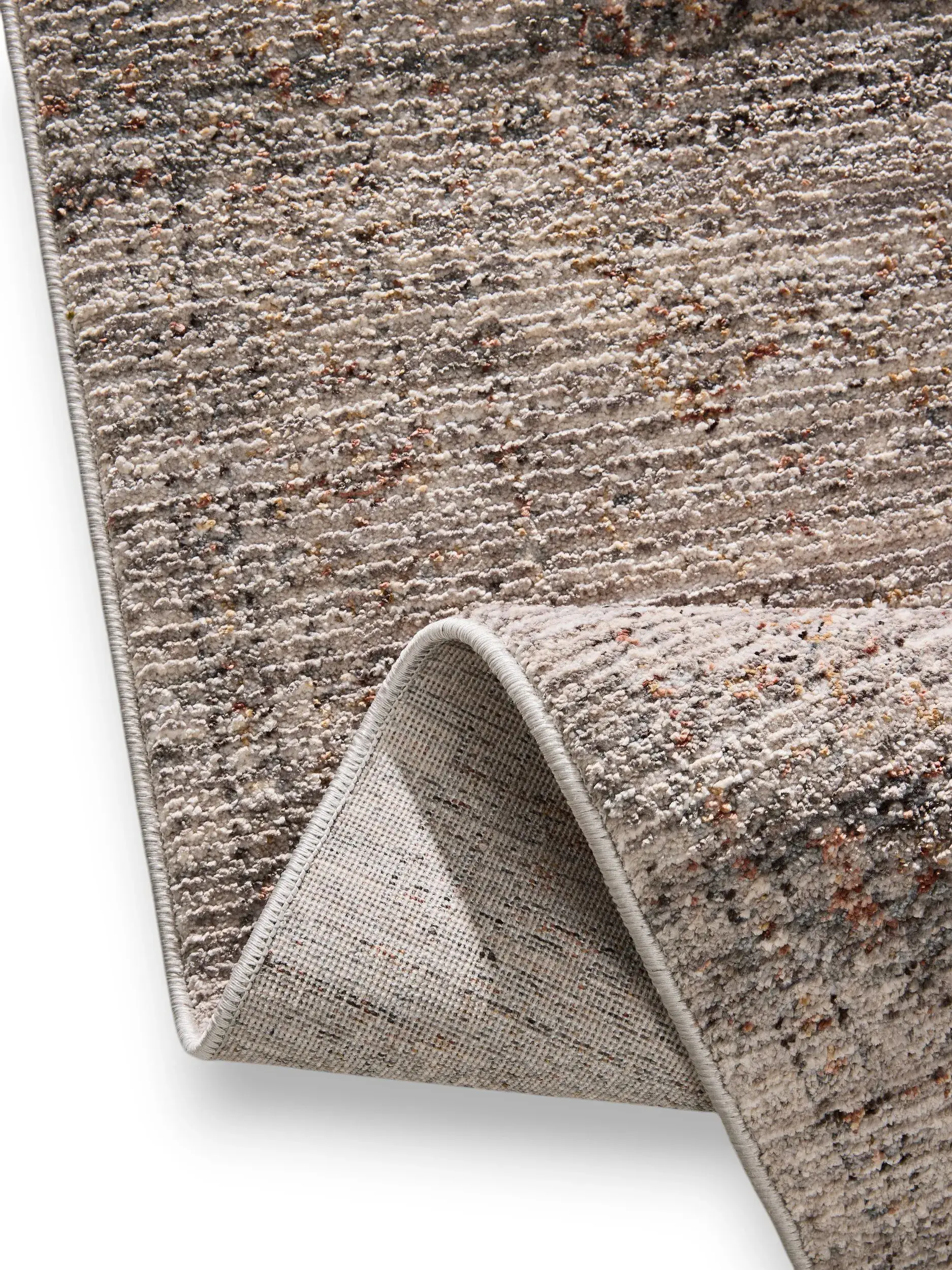 Rug made of 100% Polyester in Grey with a 100% Polyester high pile by benuta Nest