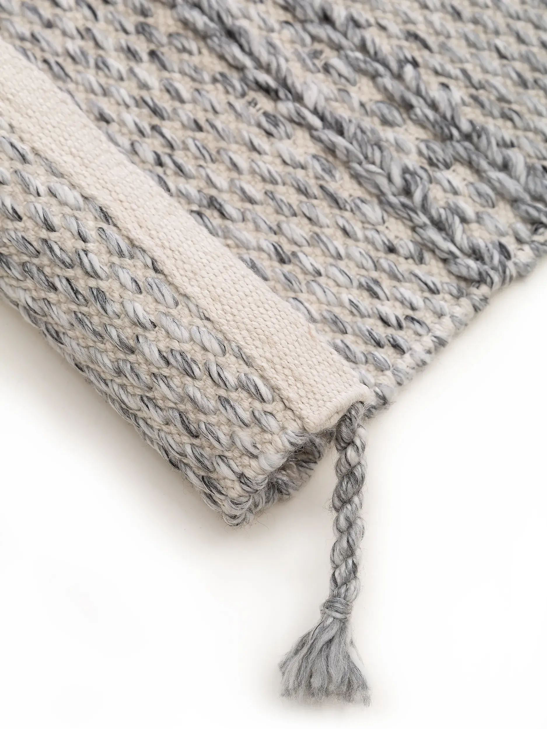 Teppe Rene av 100% Polyester (resirkulert PET) i Grå fra benuta pure
