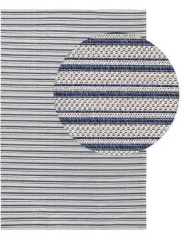 Baumwollteppich Cooper Blau