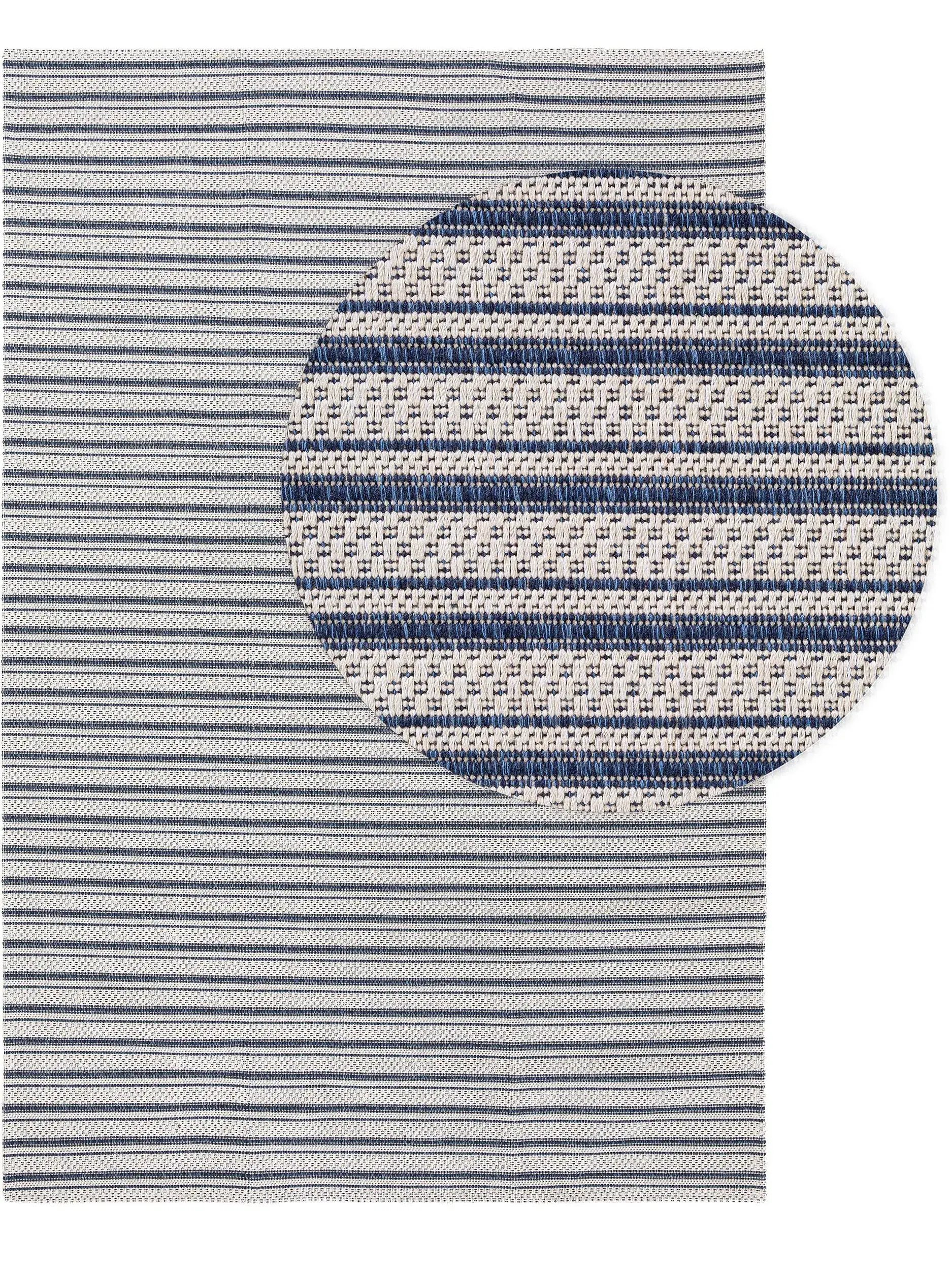 Tapete de 100% Baumwolle em Blau com pelo de 100% Baumwolle de altura da benuta