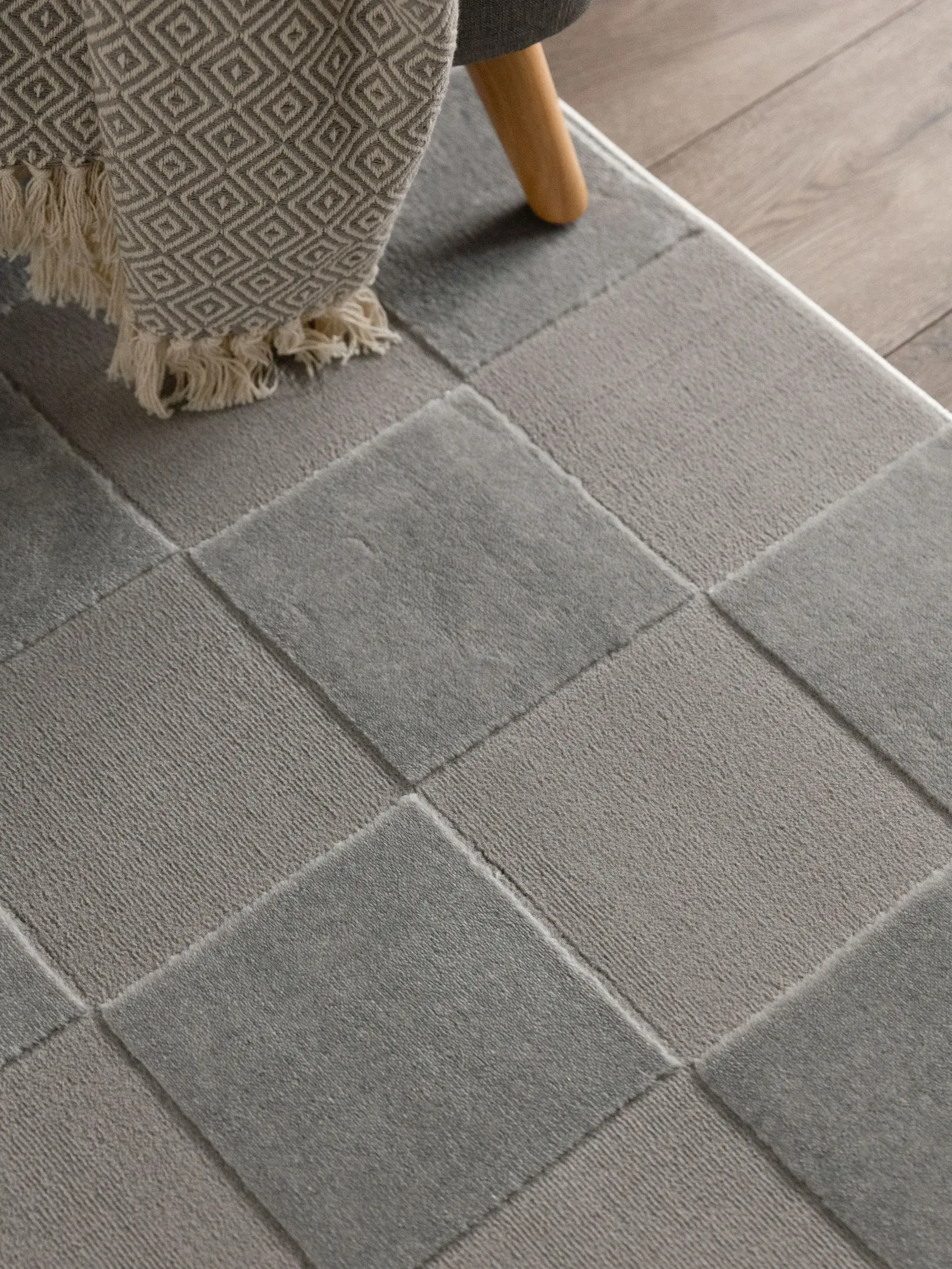 Teppe av 60% Polyester, 40% Polypropylen i Grau med 60% Polyester, 40% Polypropylen høy lugg fra benuta Basic