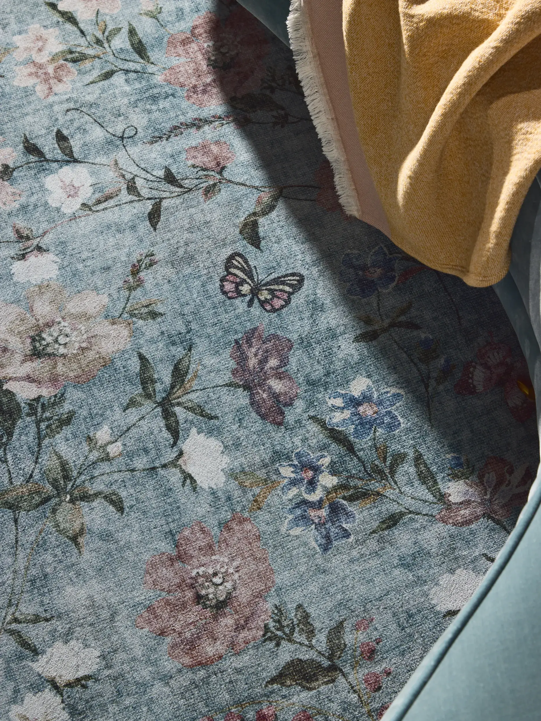 Teppich aus 100% Polyester in Multicolor mit 100% Polyester hohem Flor von benuta Nest
