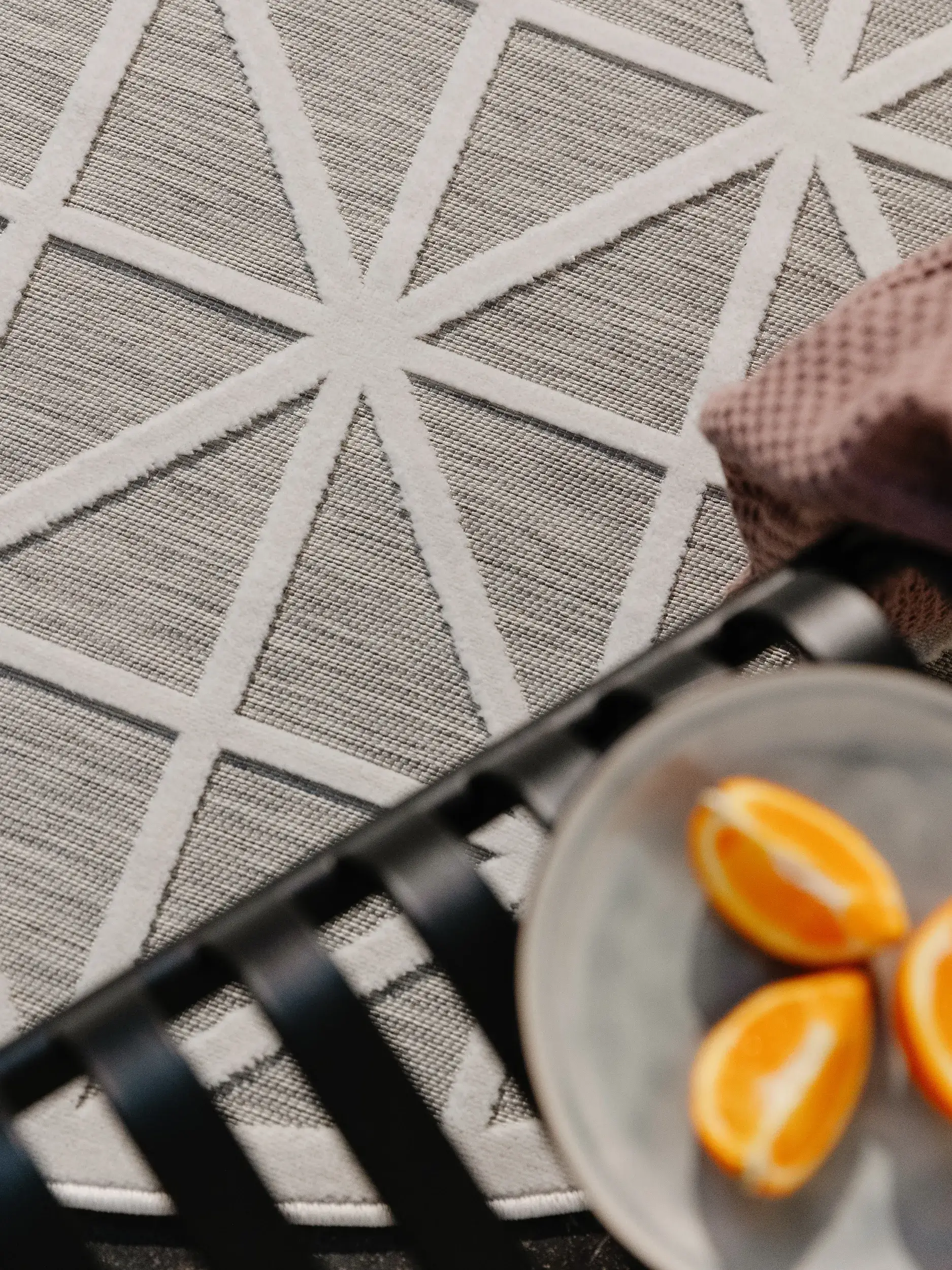 Rug made of 100% Polypropylen in Grey with a 100% Polypropylen high pile by benuta Pop