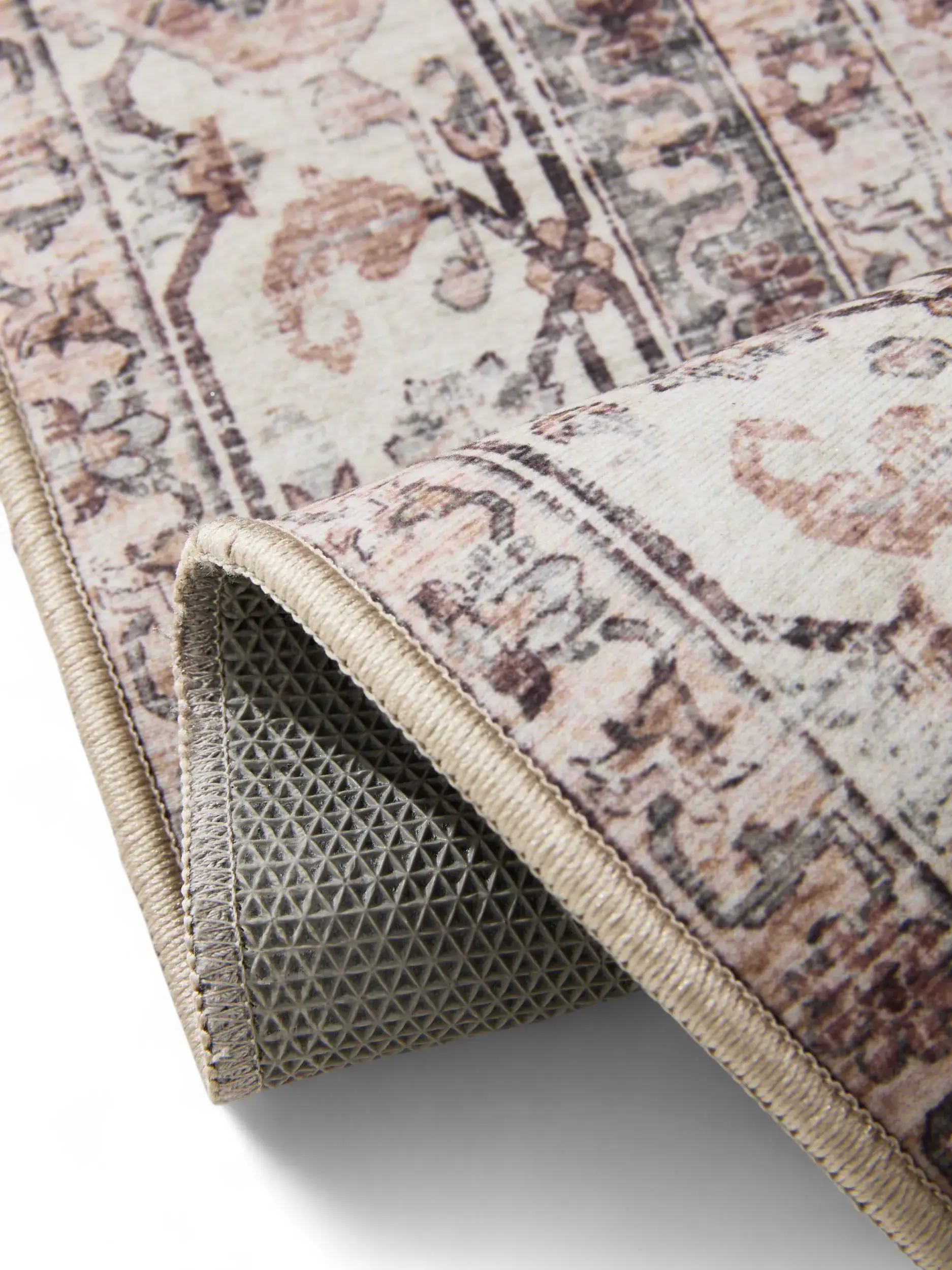 Rug made of 100% Polyester in Beige with a 100% Polyester high pile by benuta Basic
