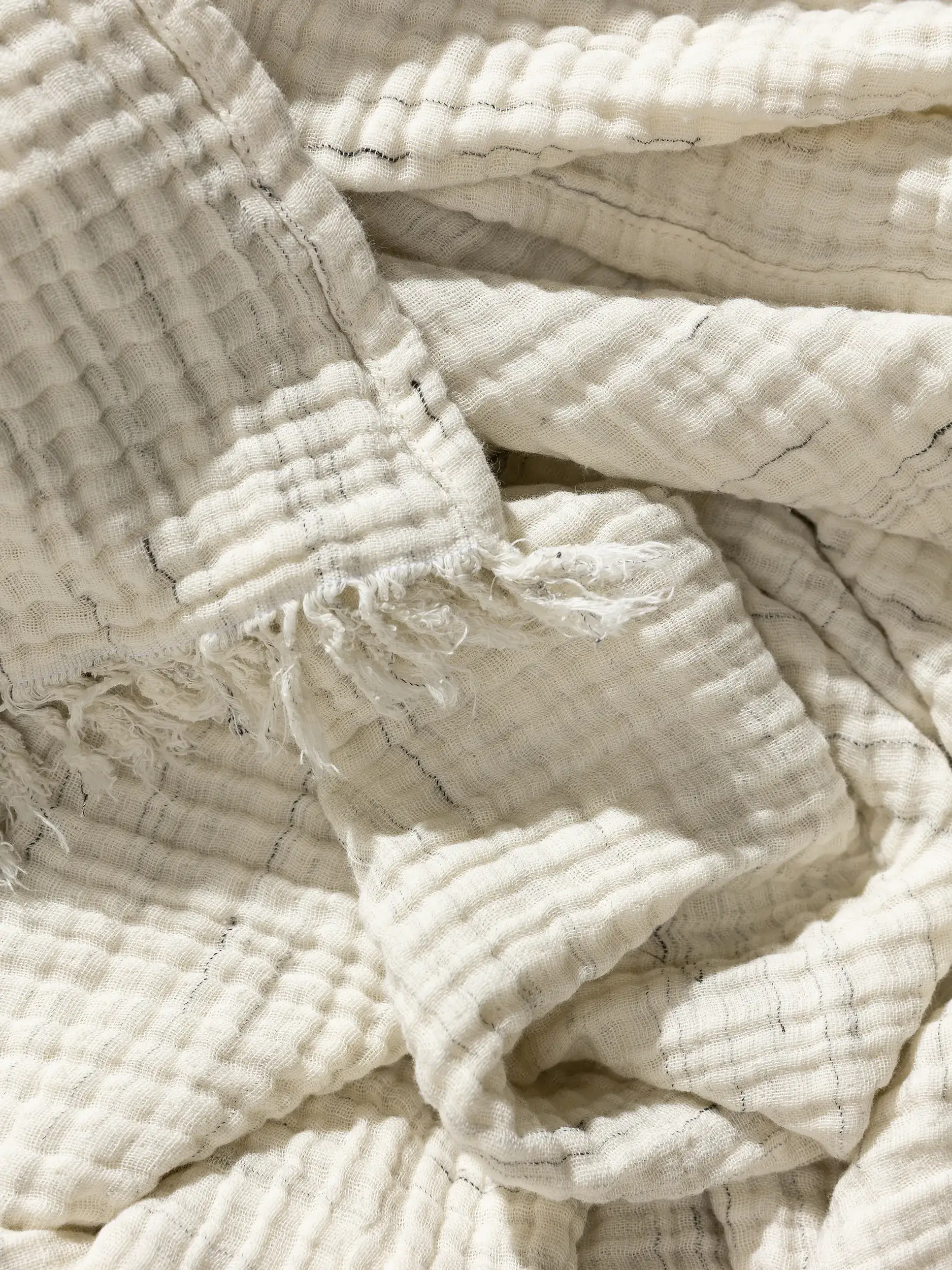 Baumwolldecke Jona Cream im Design  aus  von benuta Pure