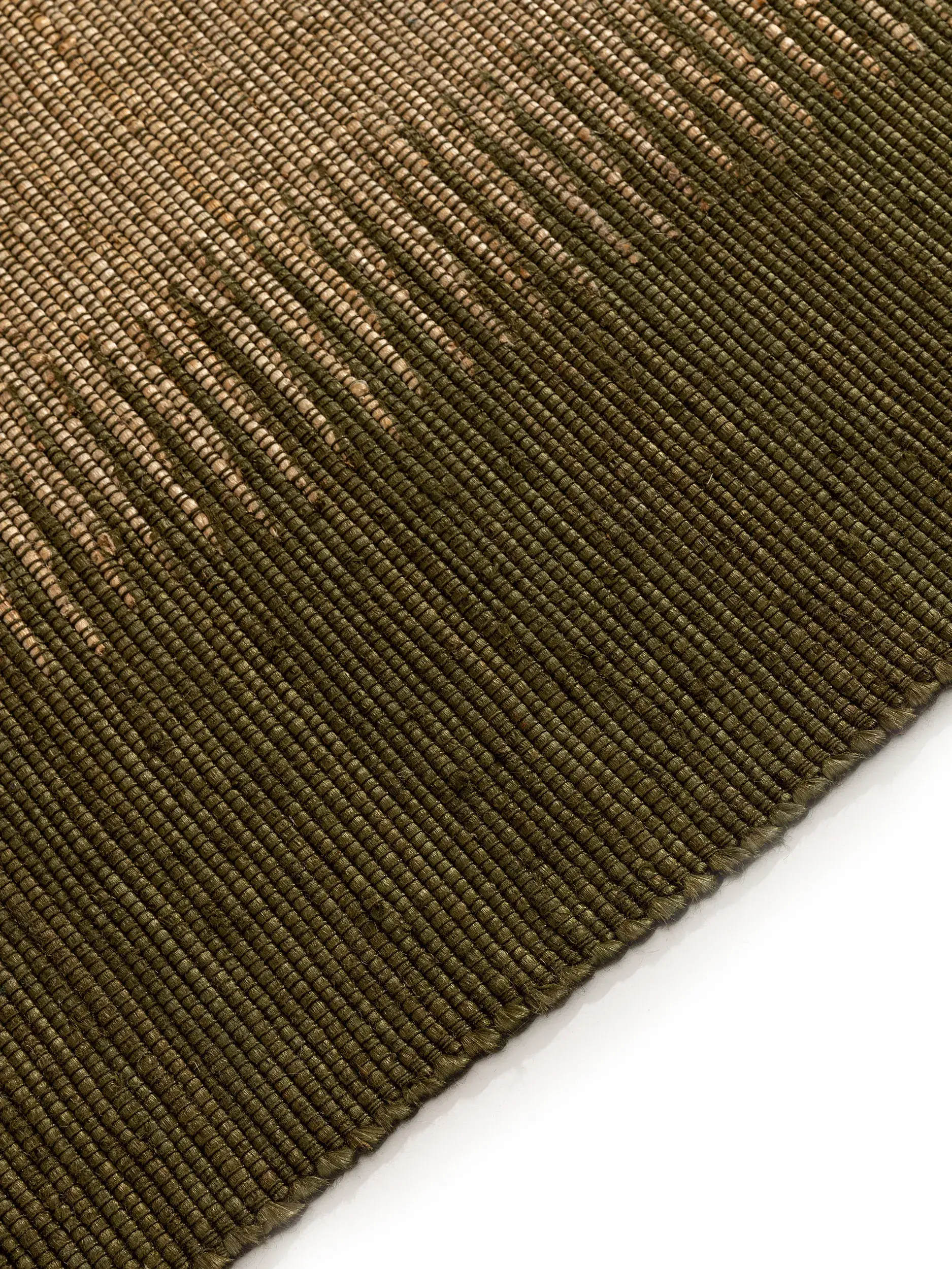 Rug made of 79% Jute, 21% Baumwolle in Grün with a 79% Jute, 21% Baumwolle high pile by benuta Pure