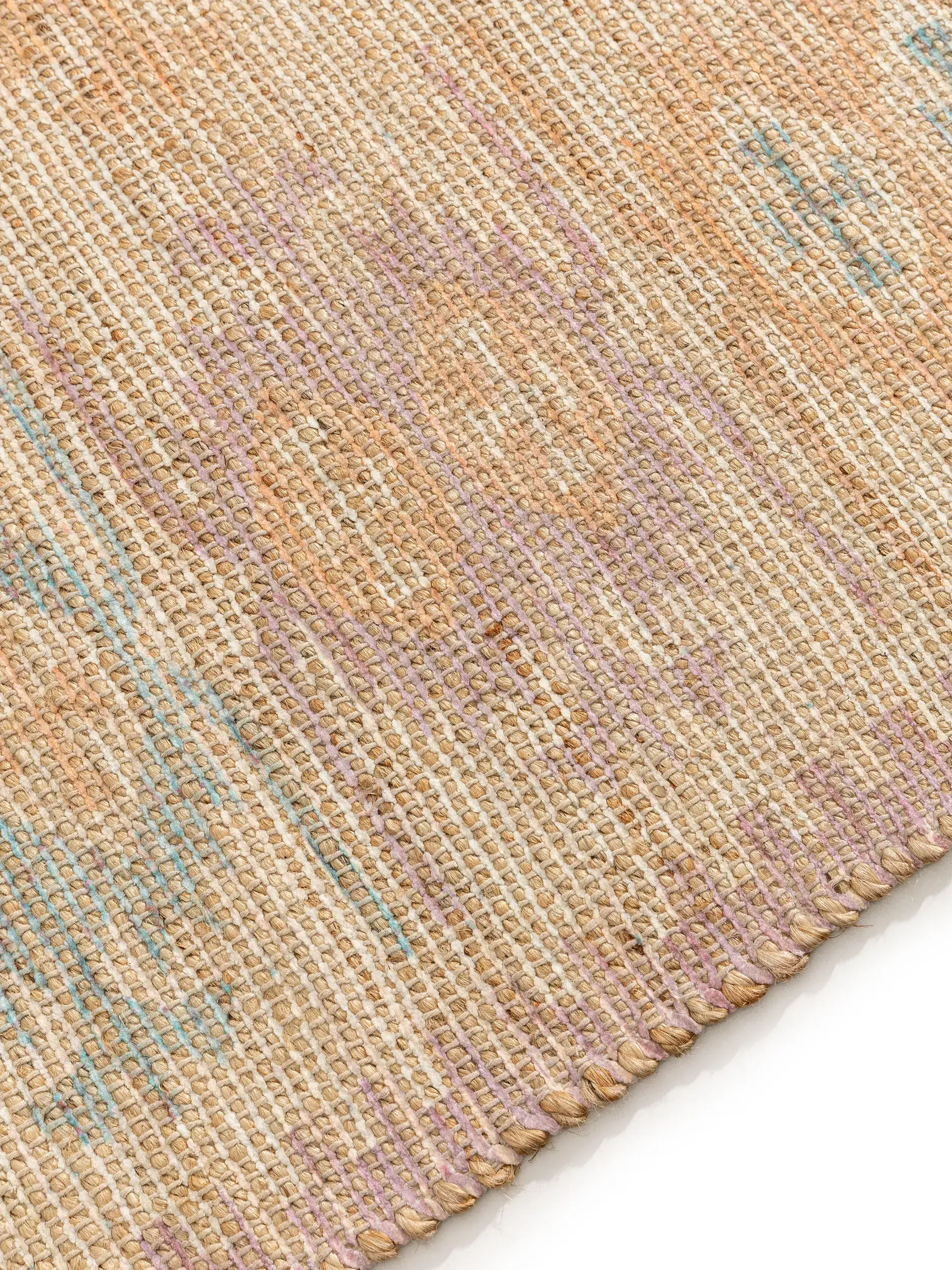 Tappeto di 68% Iuta, 20% Poliestere, 12% Cotone in Multicolor con pelo alto 68% Iuta, 20% Poliestere, 12% Cotone da benuta POP