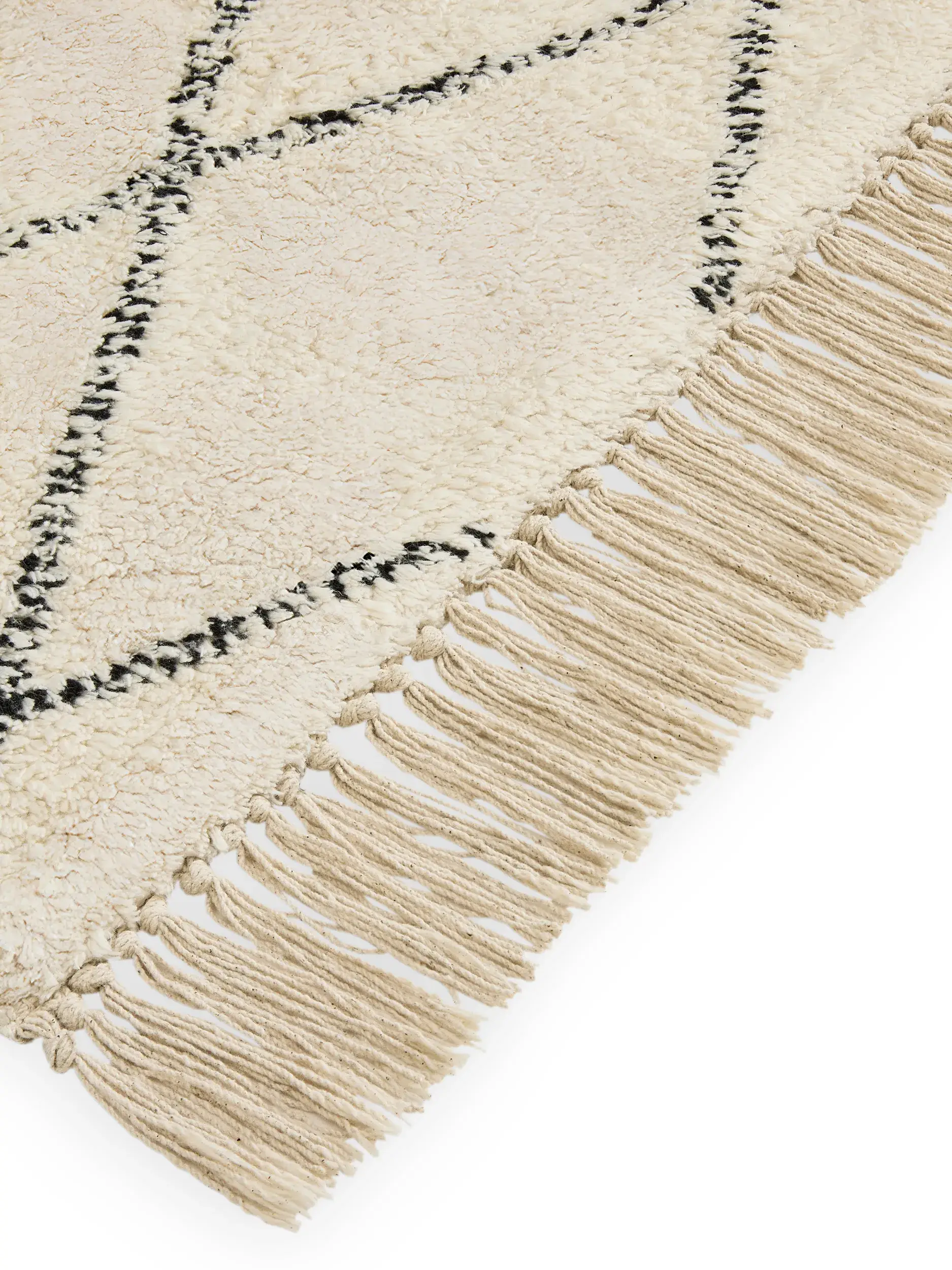 Badematte Naomi Cream i Geometrisch-design laget av 100% Baumwolle fra benuta Nest